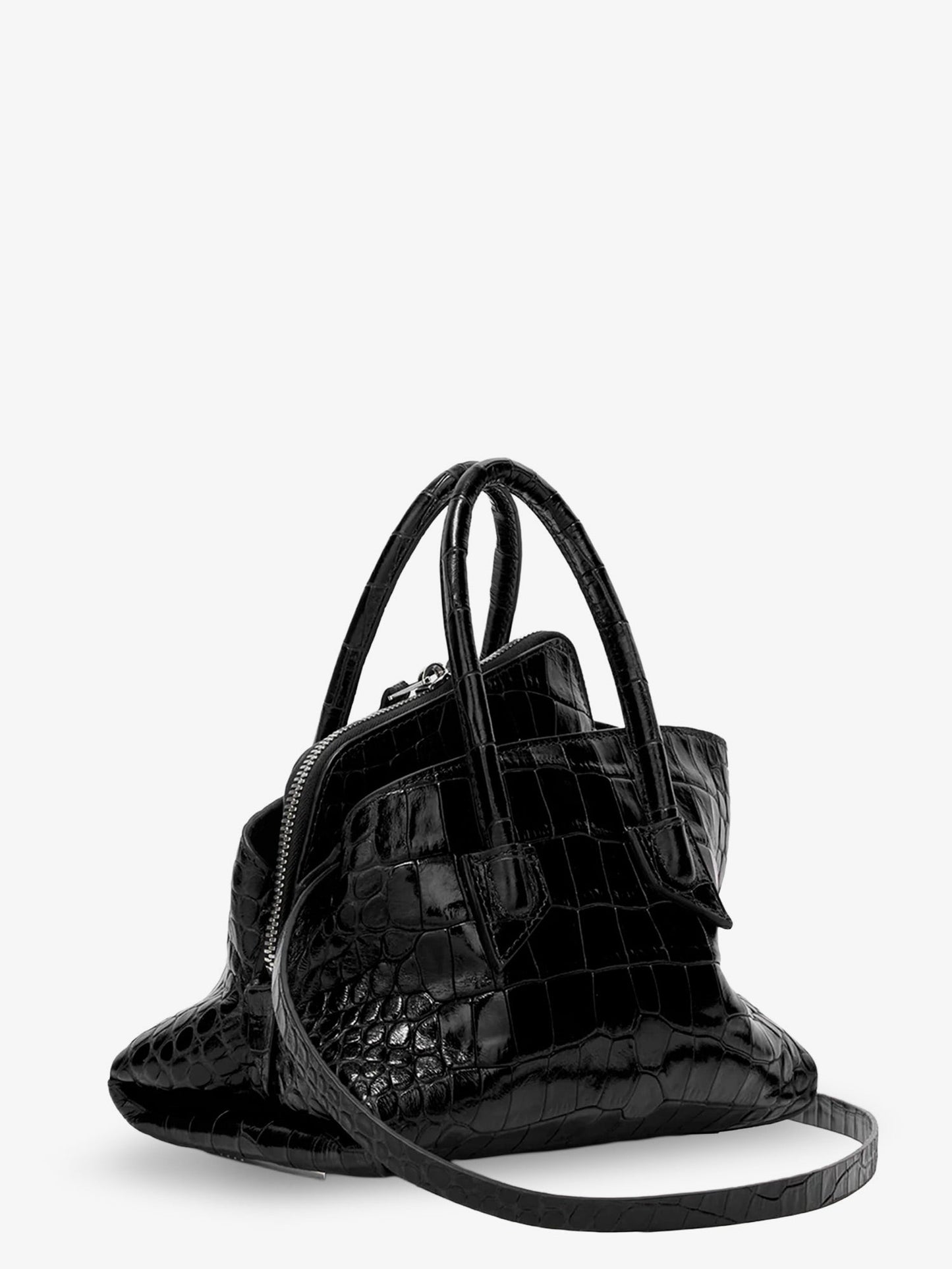 The Attico Women La Passeggiata Mini Croco Effect Leather Handbag THE ATTICO