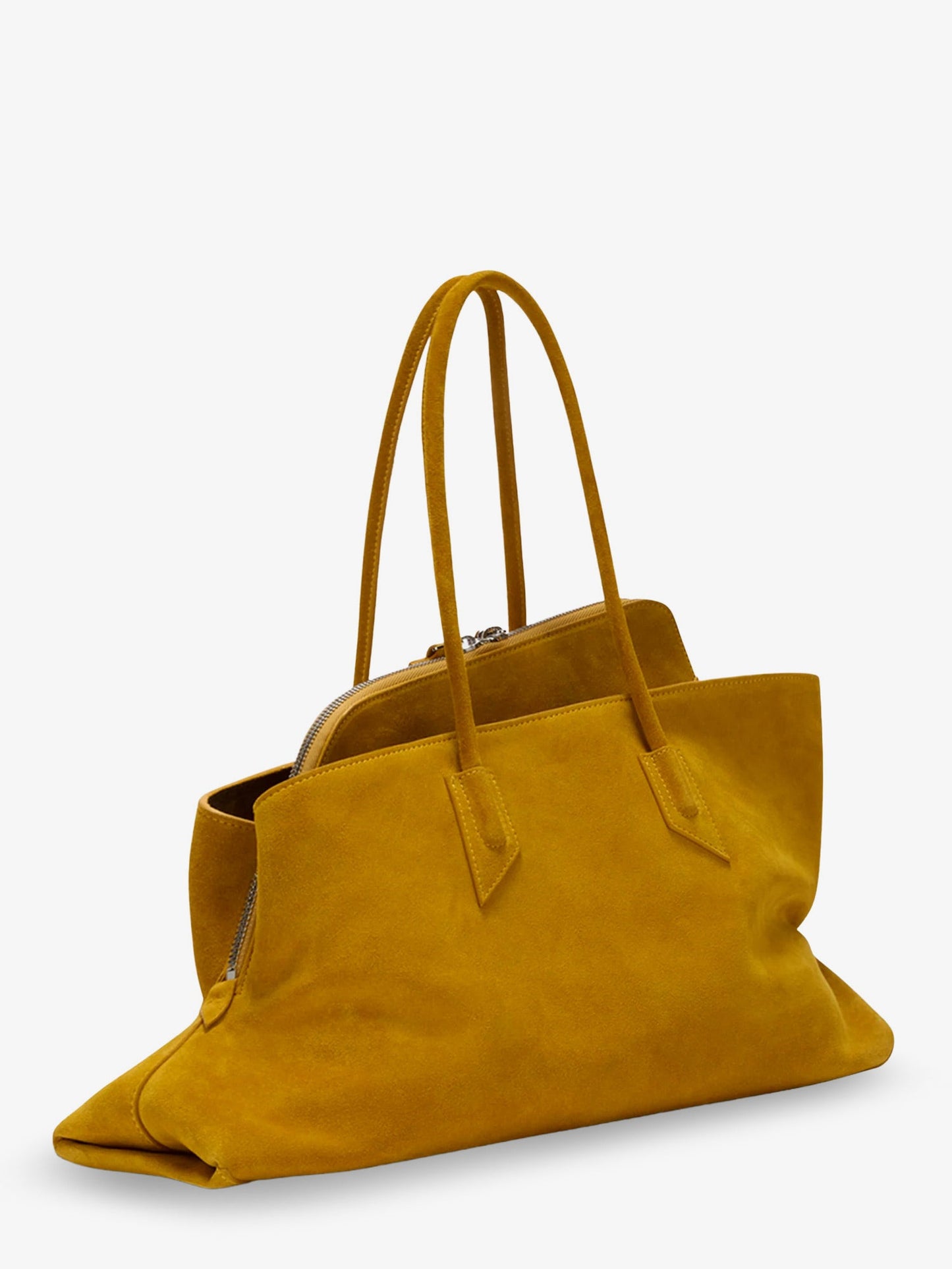 The Attico Women La Passeggiata Suede Shoulder Bag THE ATTICO
