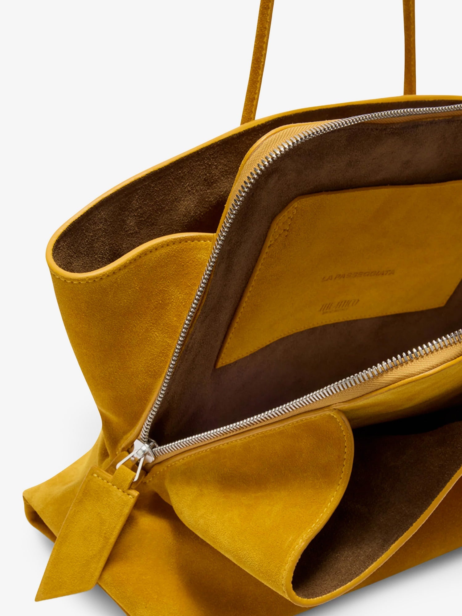 The Attico Women La Passeggiata Suede Shoulder Bag THE ATTICO
