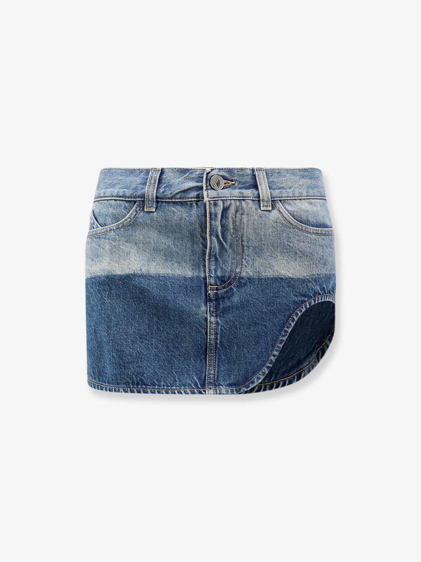 The Attico Women Blue Denim Mini Skirt THE ATTICO
