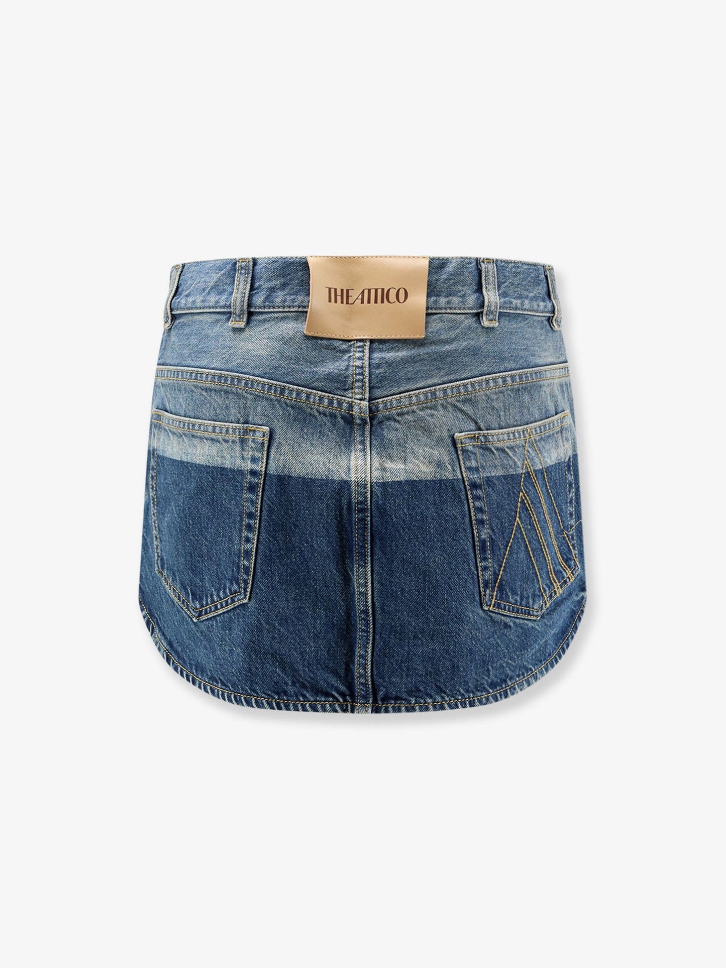 The Attico Women Blue Denim Mini Skirt THE ATTICO