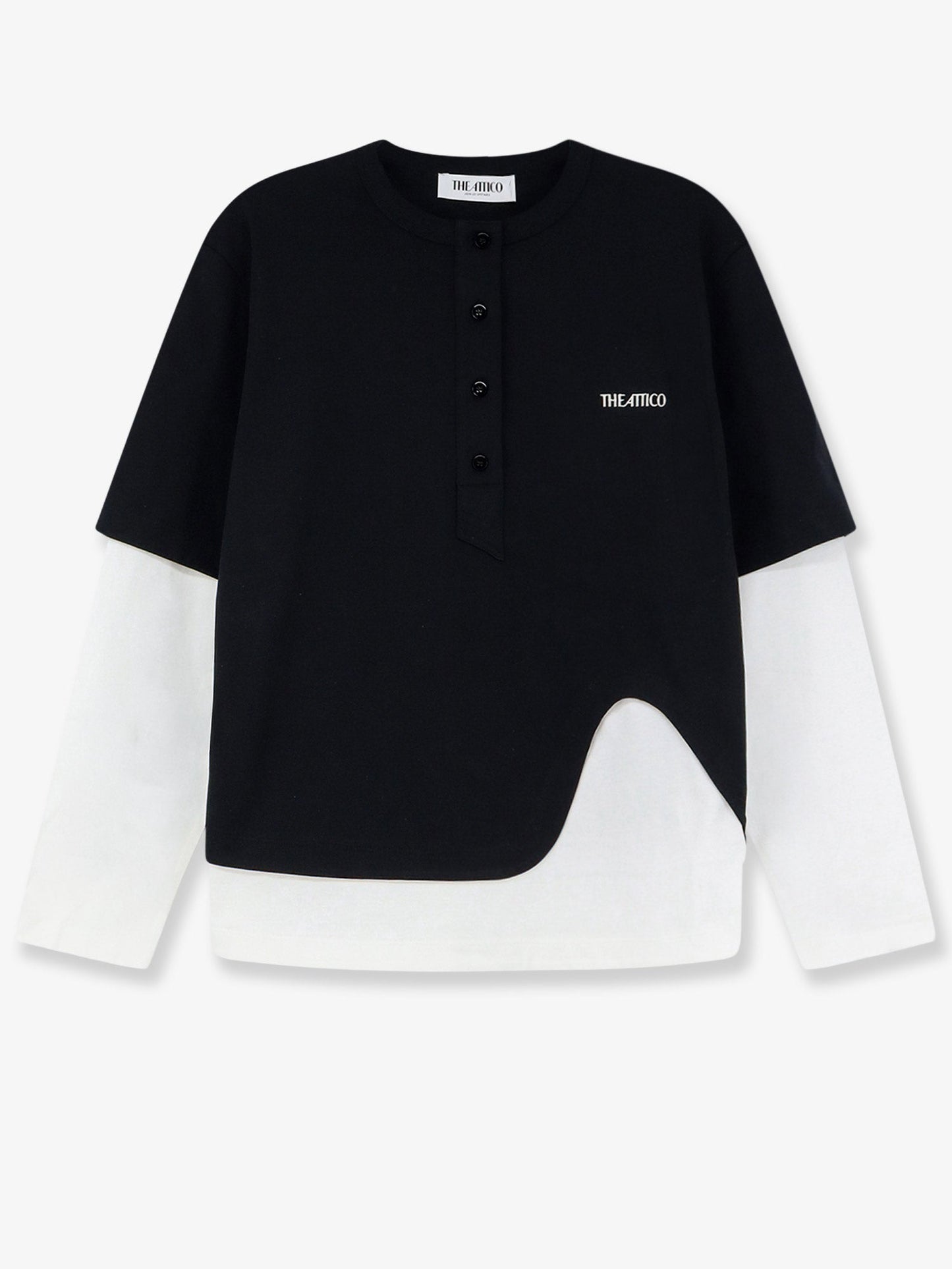 The Attico Women Cotton T-Shirt With Embroidered Logo On The Front THE ATTICO