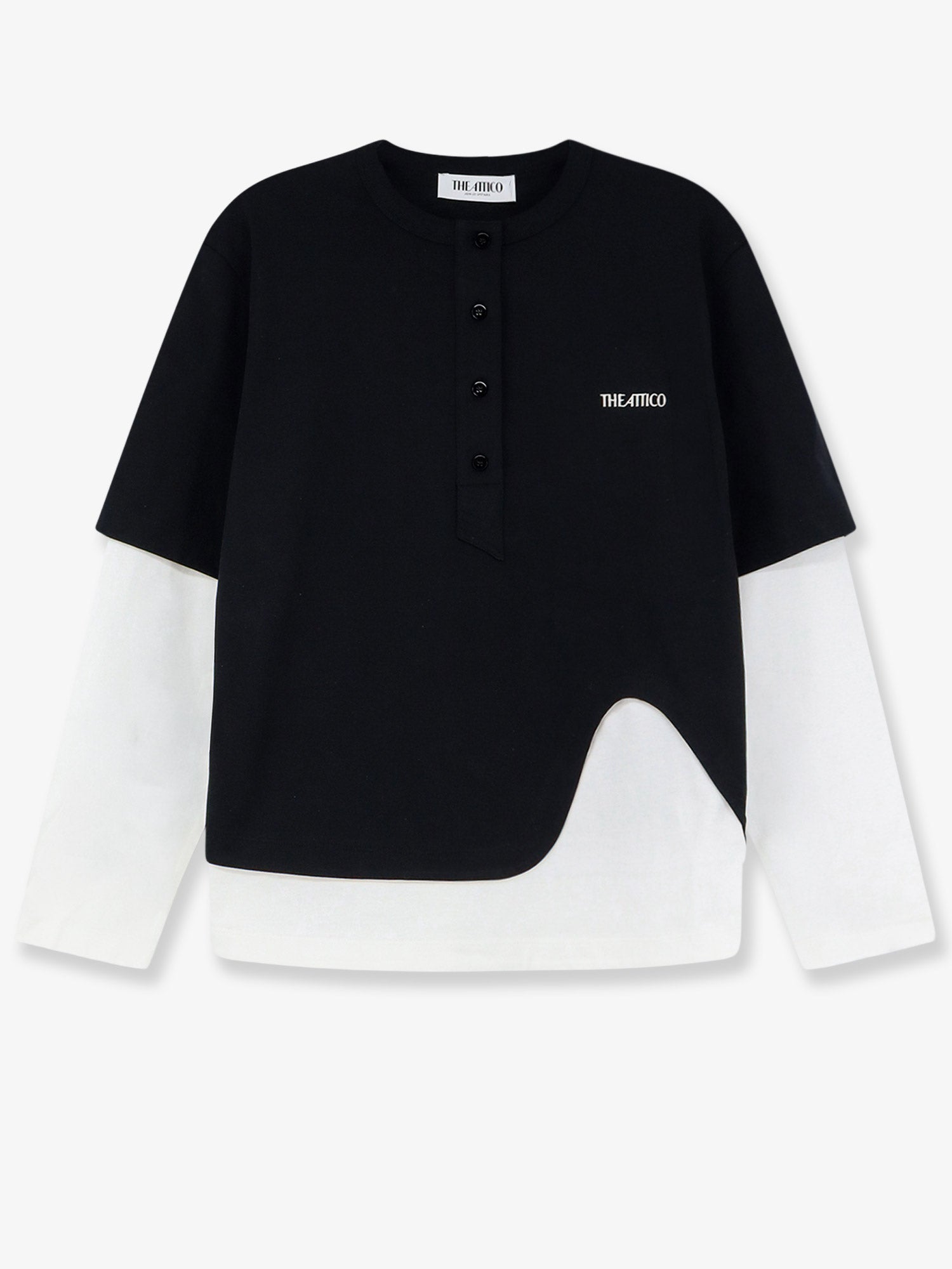 The Attico Women Cotton T-Shirt With Embroidered Logo On The Front THE ATTICO