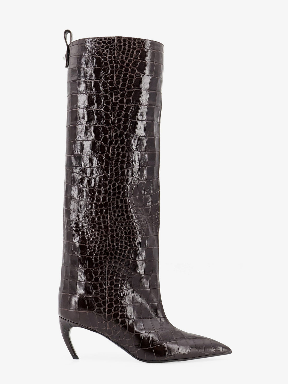 The Attico Women Lea Boots In Leather With Crocodile Print THE ATTICO