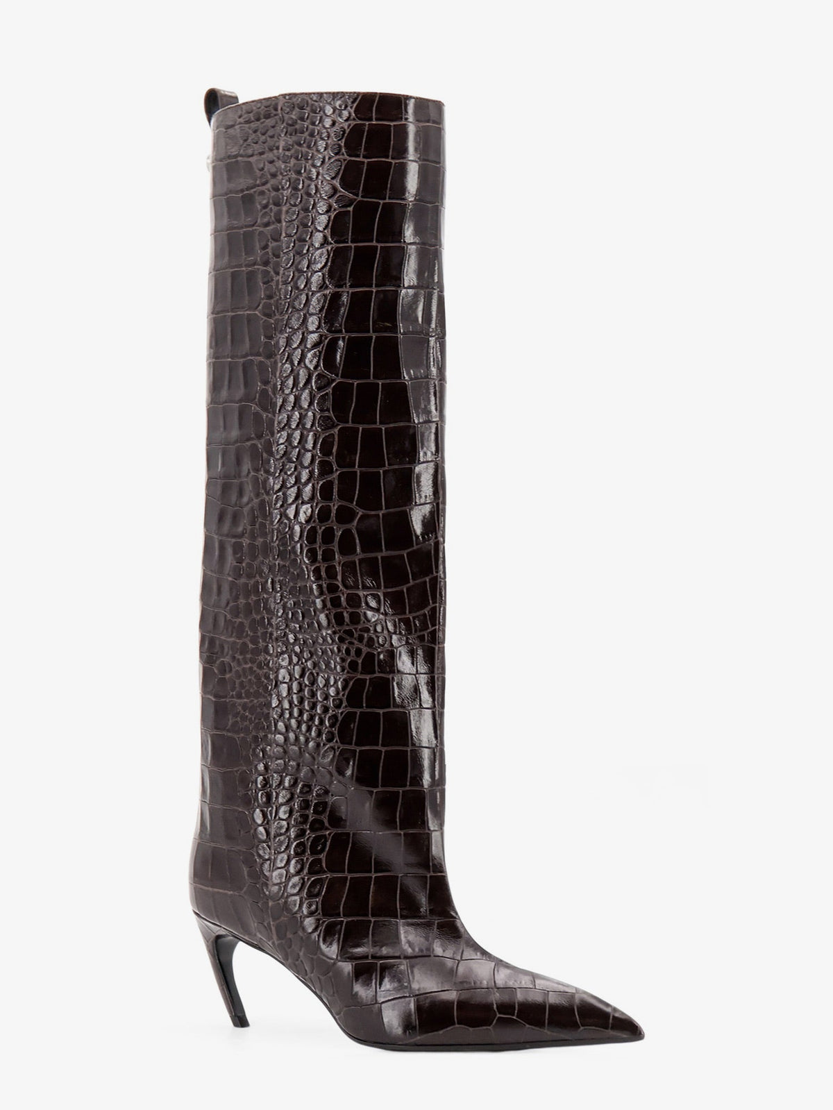 The Attico Women Lea Boots In Leather With Crocodile Print THE ATTICO