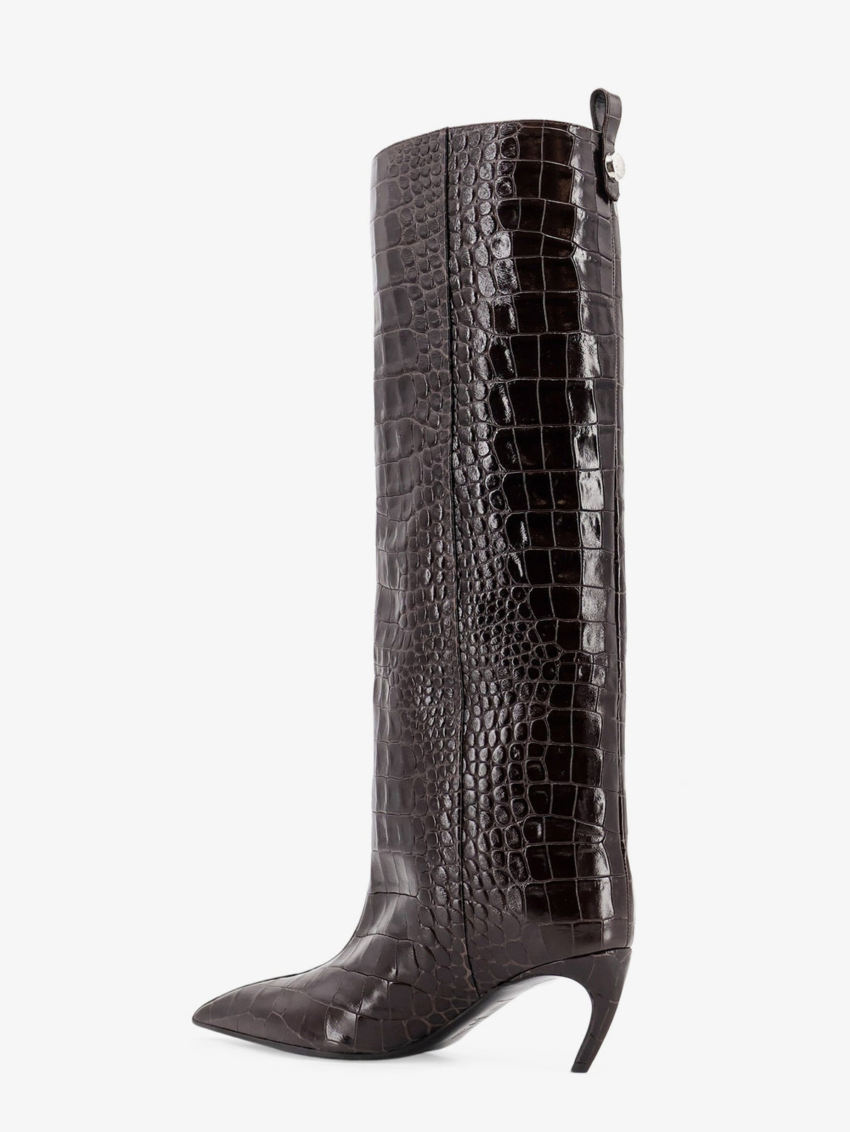 The Attico Women Lea Boots In Leather With Crocodile Print THE ATTICO