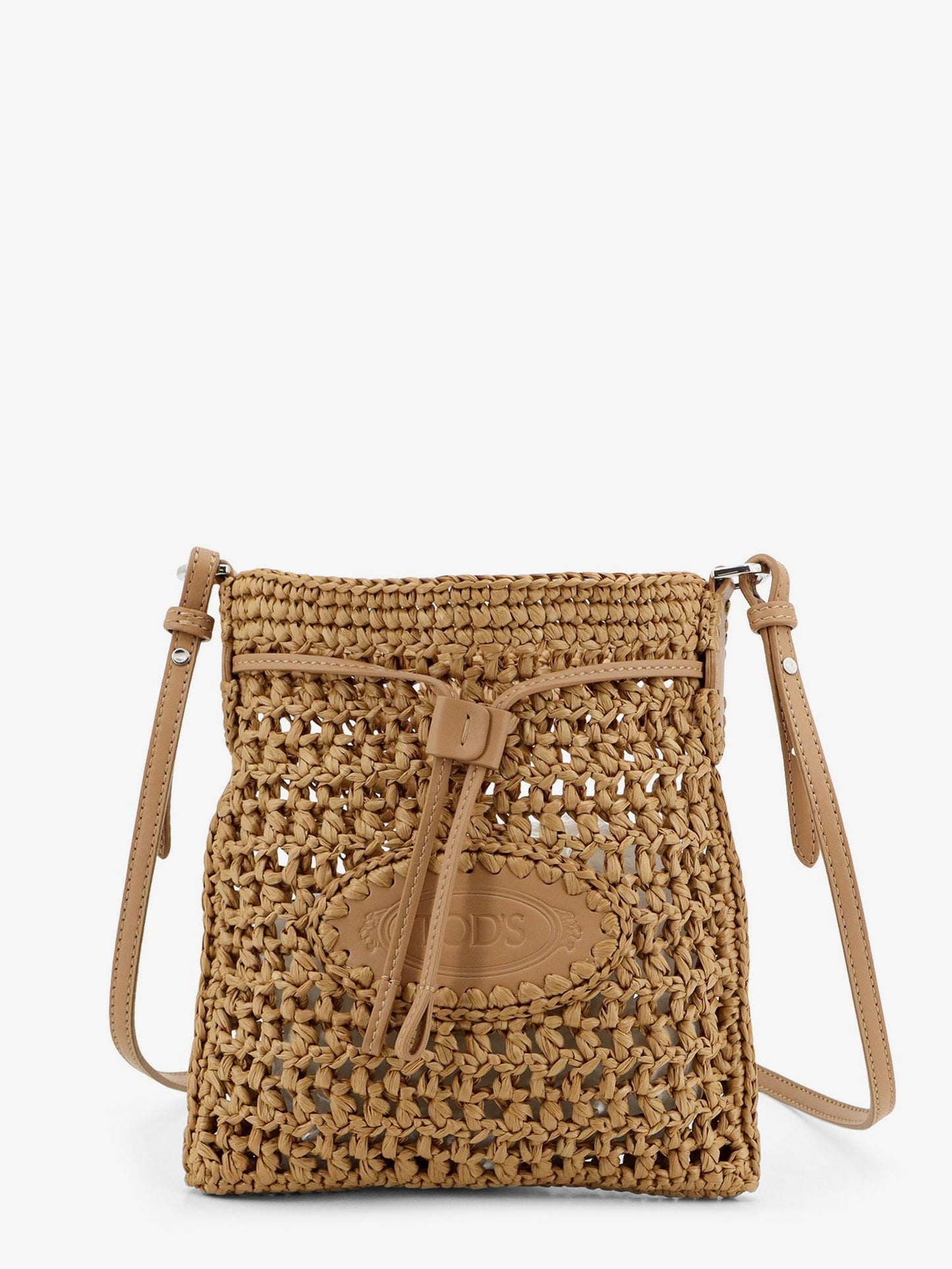 Tod's Women Raffia Bucket Bag With Crochet Motif TOD'S