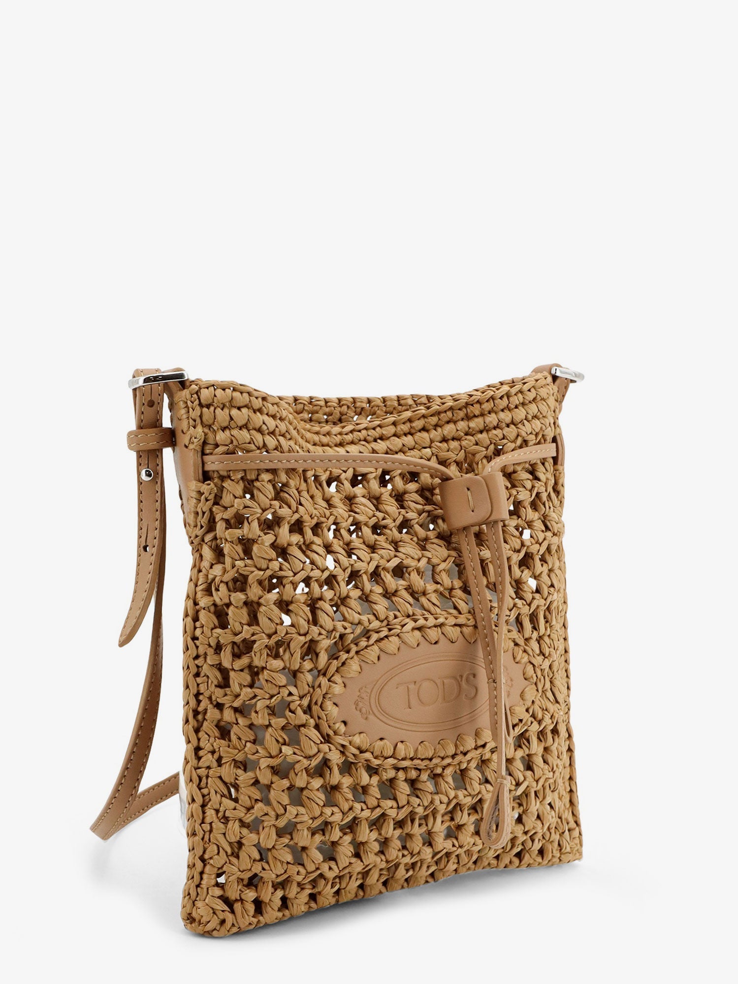 Tod's Women Raffia Bucket Bag With Crochet Motif TOD'S