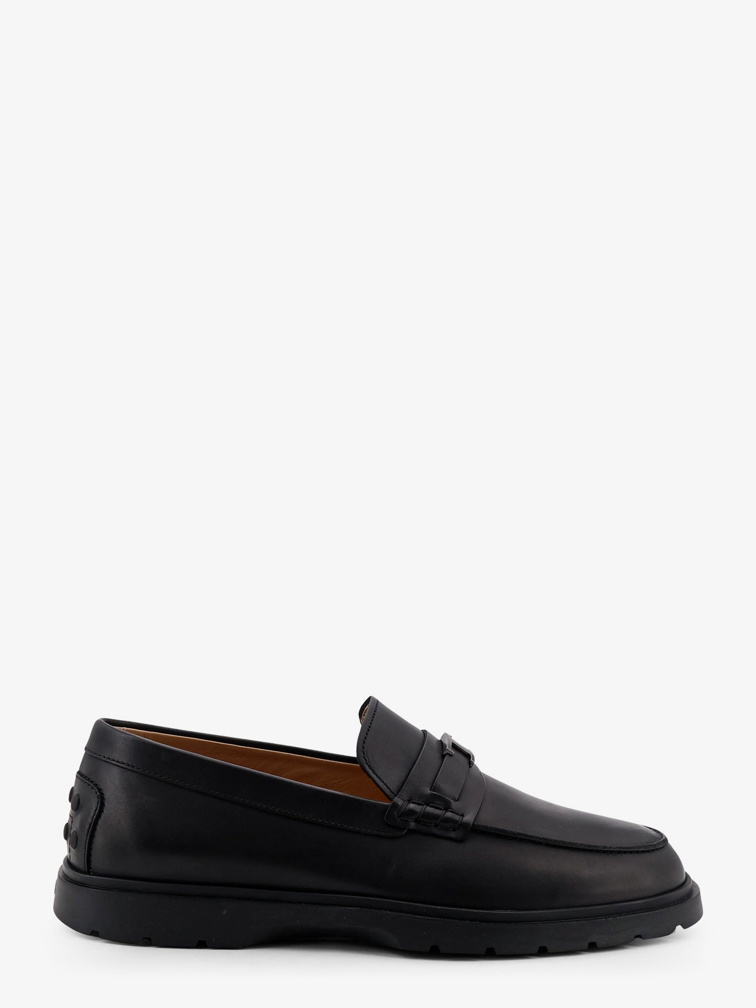 Tod's Men Leather Loafers With Metal Logo TOD'S
