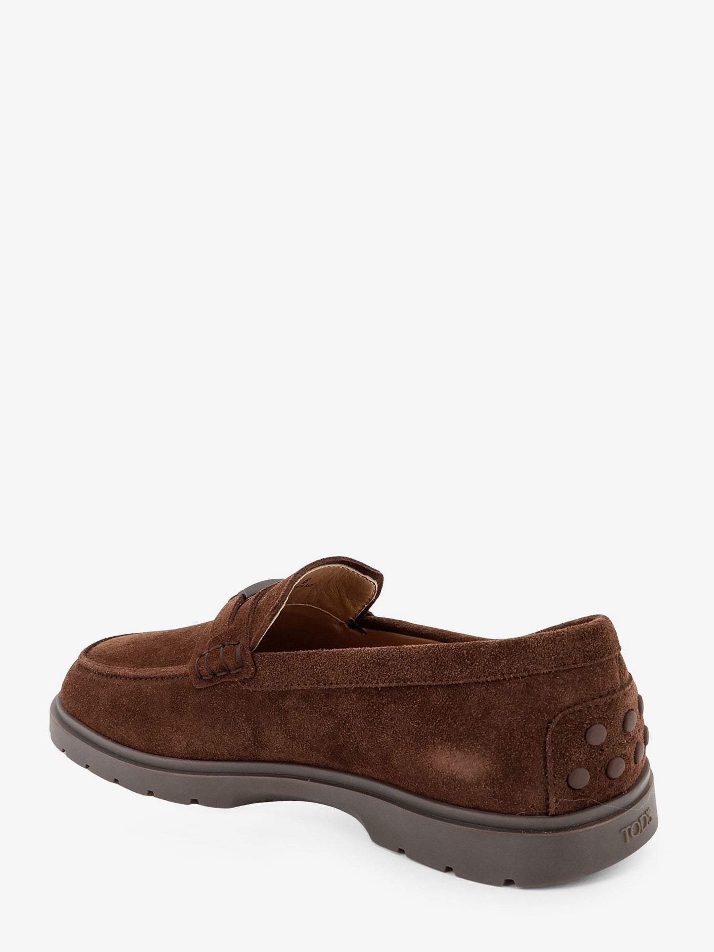 Tod's Men Suede Loafers With Metal Logo TOD'S