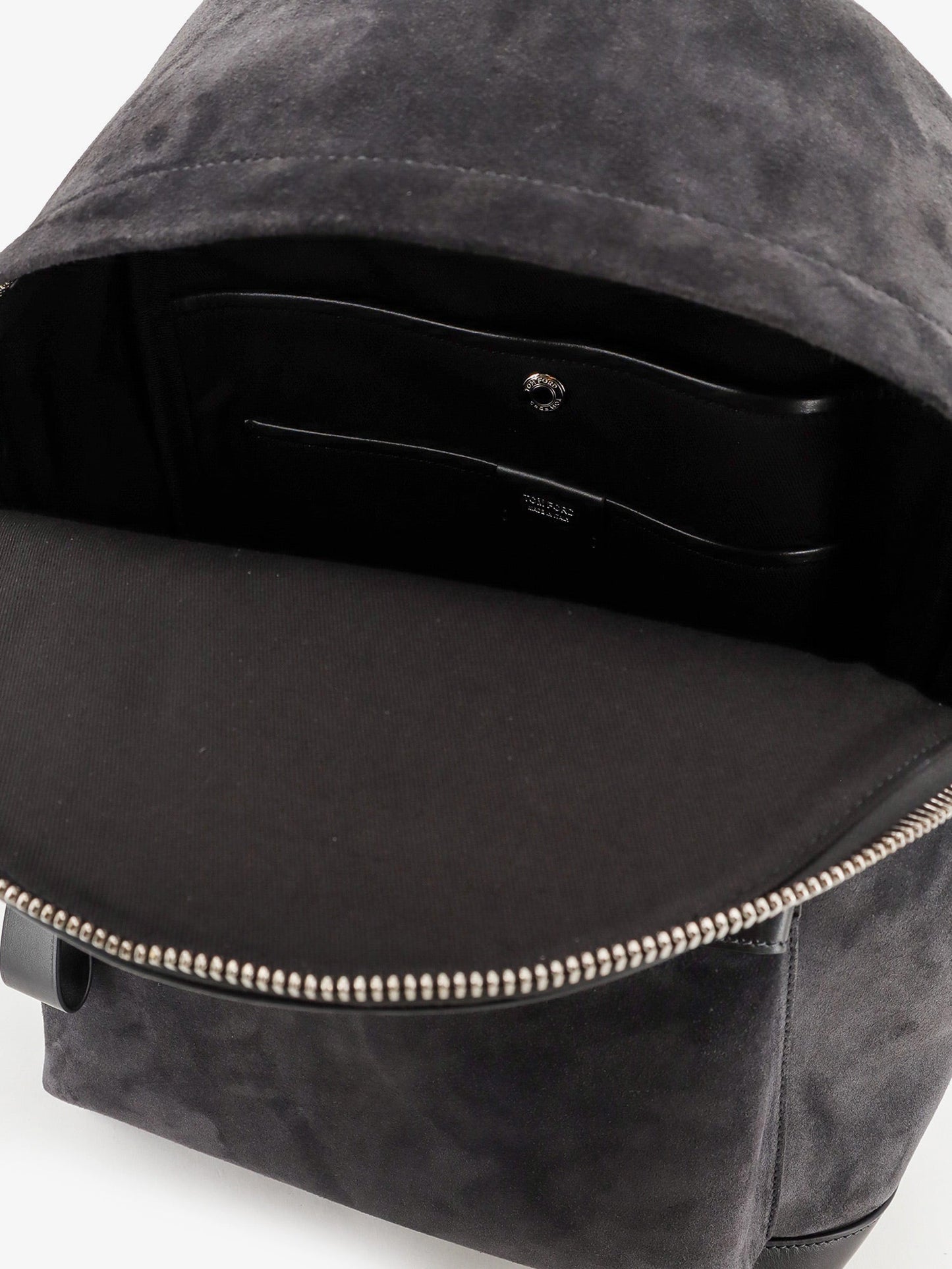 Tom Ford Men Suede Backpack With Maxi Zip On The Front TOM FORD