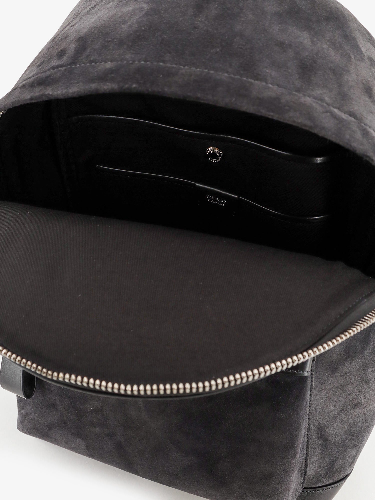Tom Ford Men Suede Backpack With Maxi Zip On The Front TOM FORD