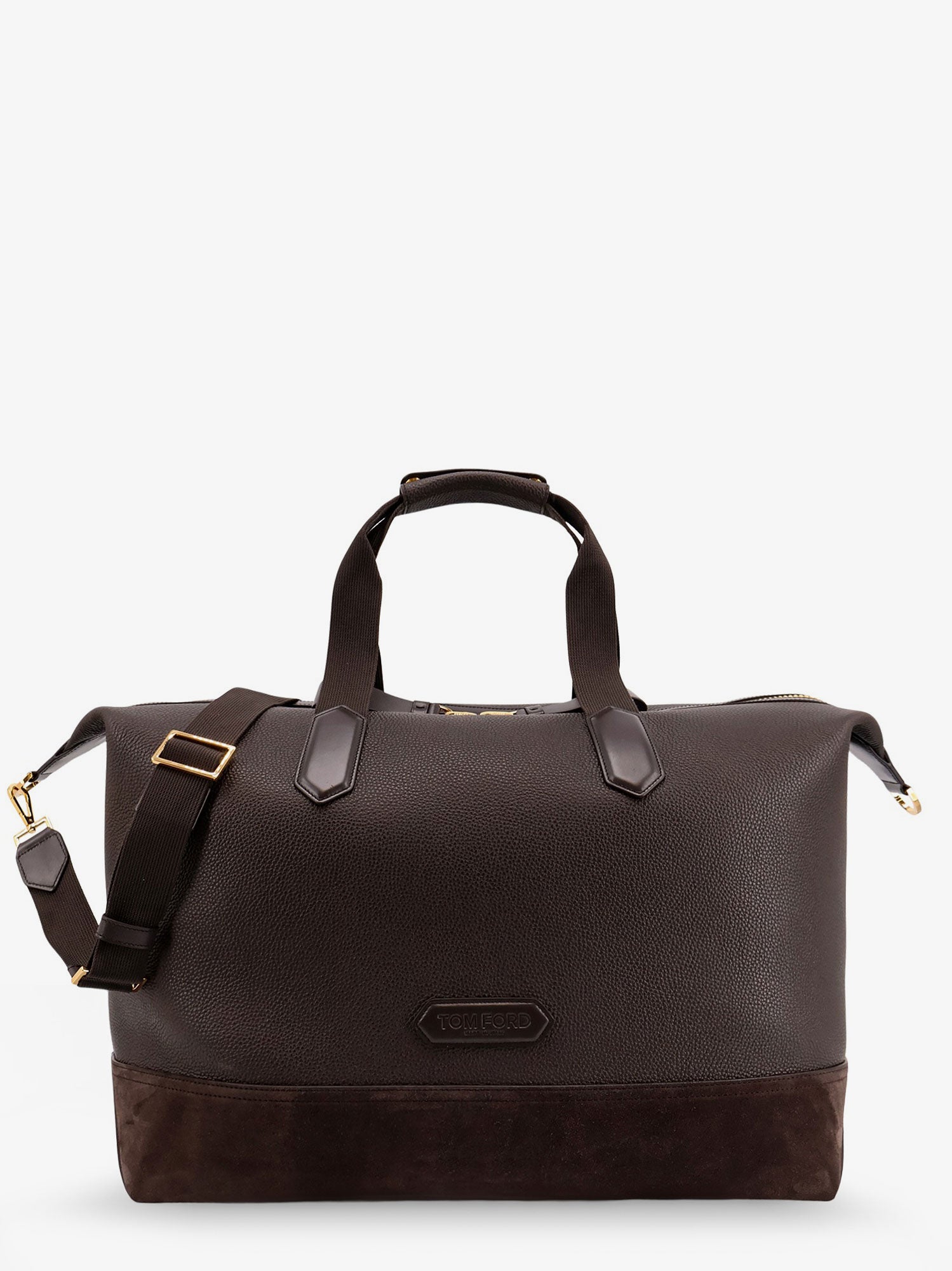 Tom Ford Men Leather Travel Bag With Suede Inserts TOM FORD