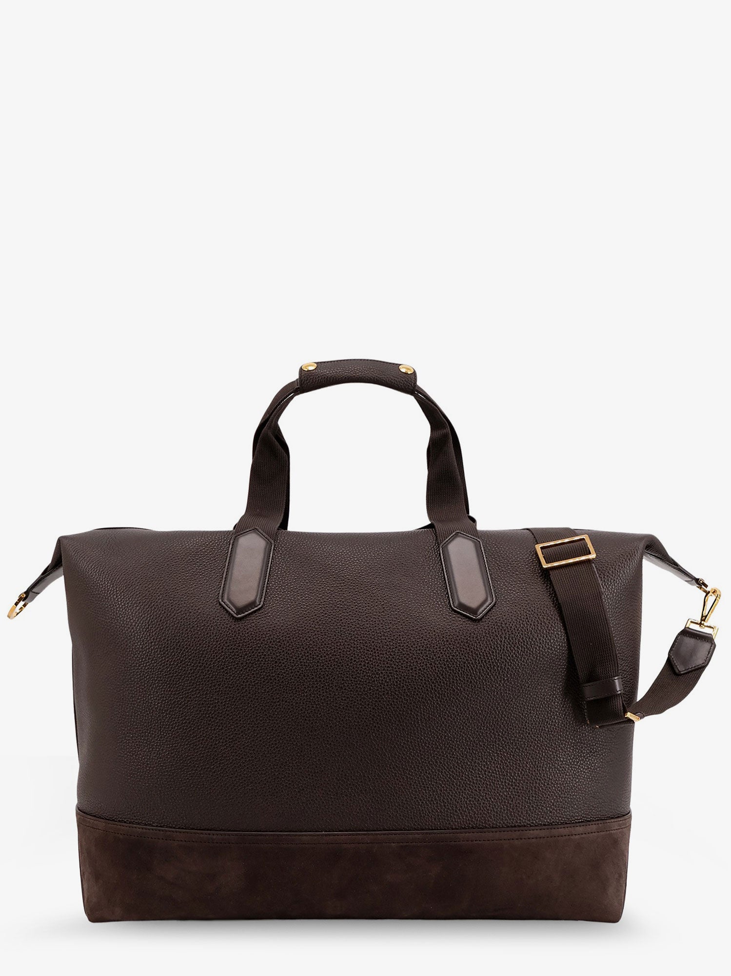 Tom Ford Men Leather Travel Bag With Suede Inserts TOM FORD