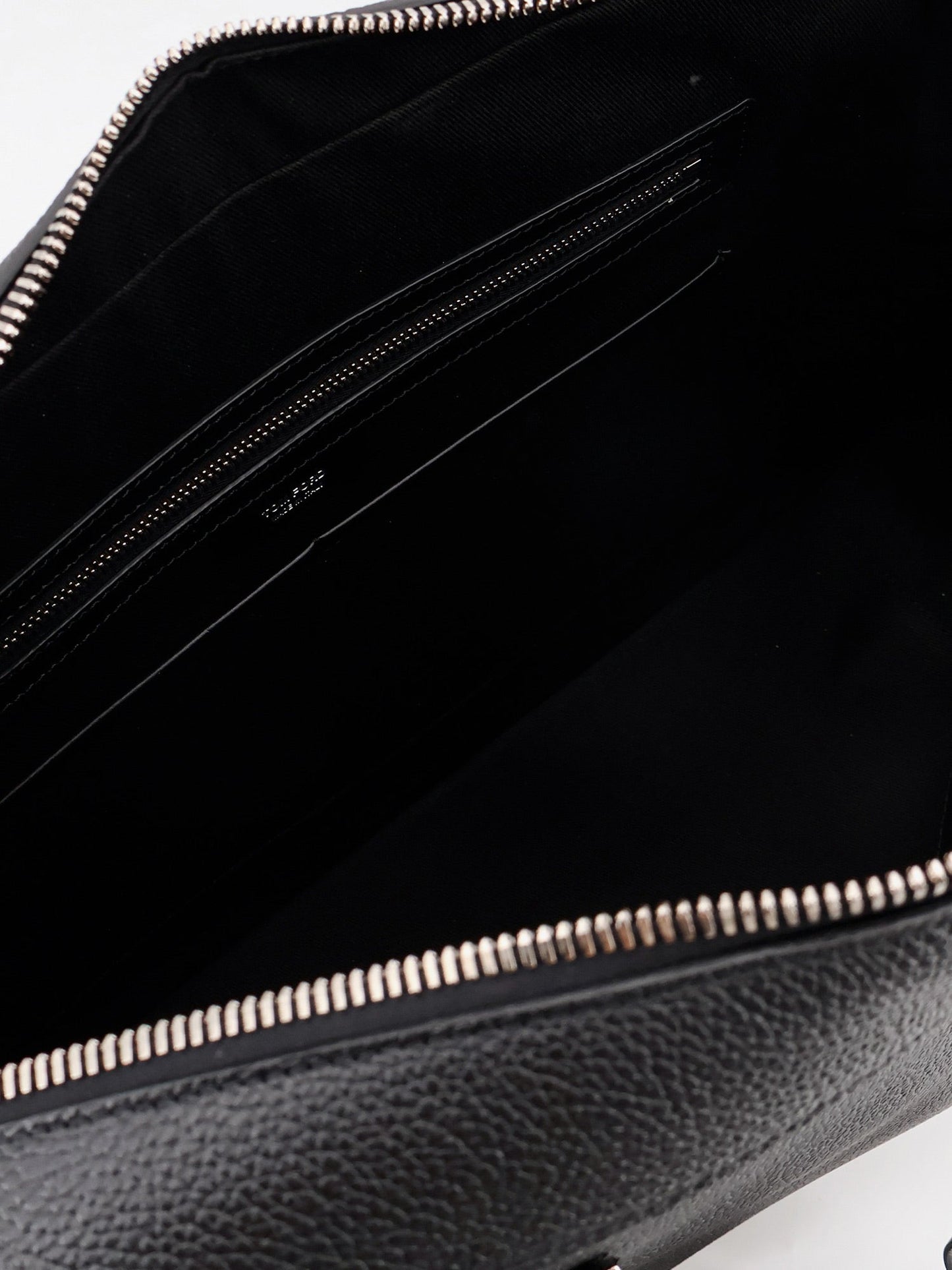 Tom Ford Men Leather Work Bag With Front Lettering Logo TOM FORD