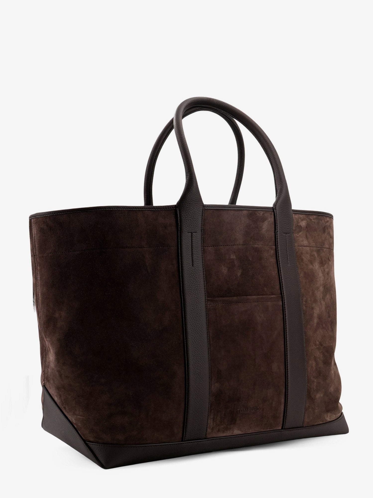 Tom Ford Men Suede Shopping Bag With Logo Engraved On The Bottom TOM FORD