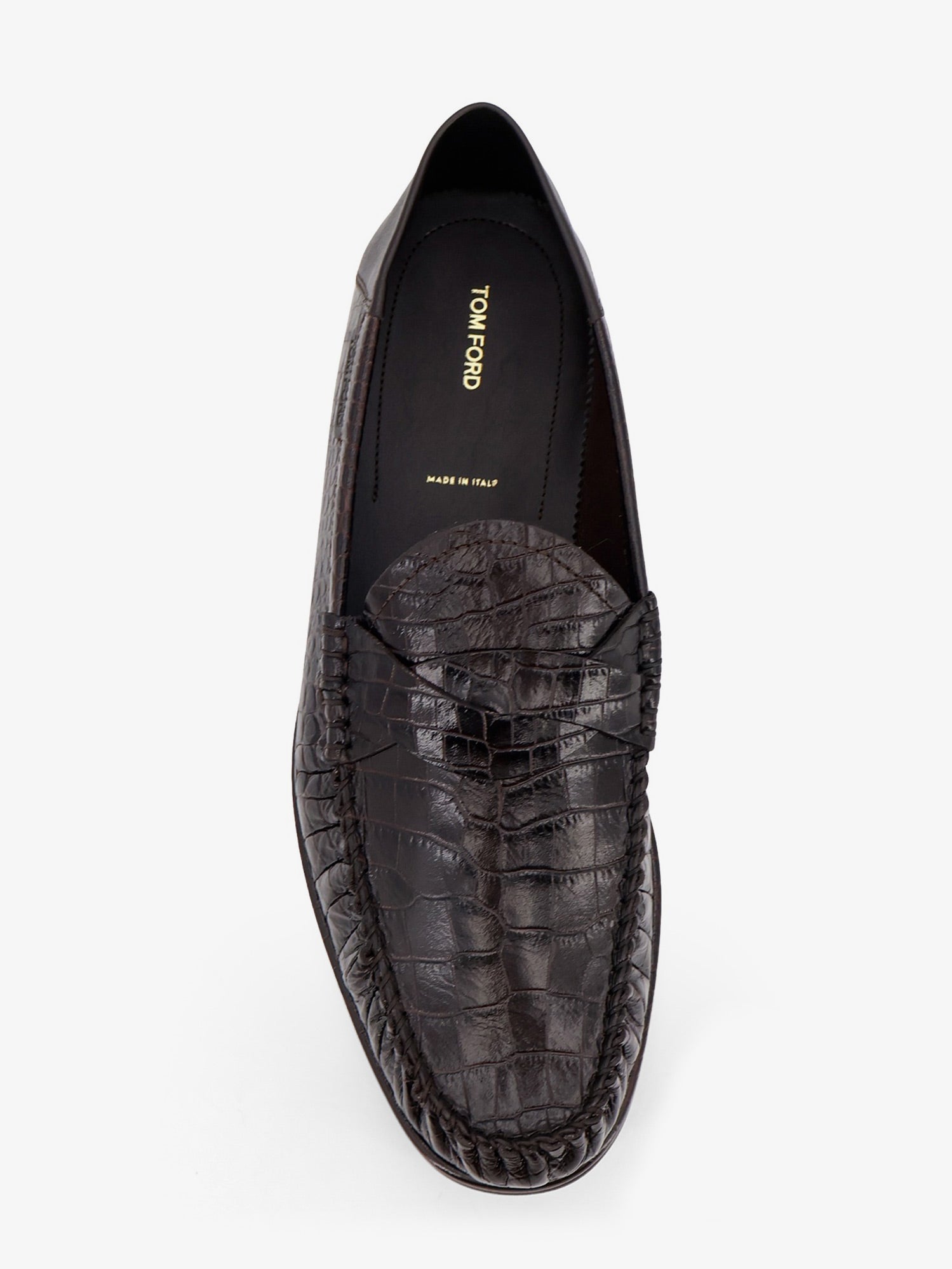 Tom Ford Men Crocodile-Print Leather Loafers TOM FORD