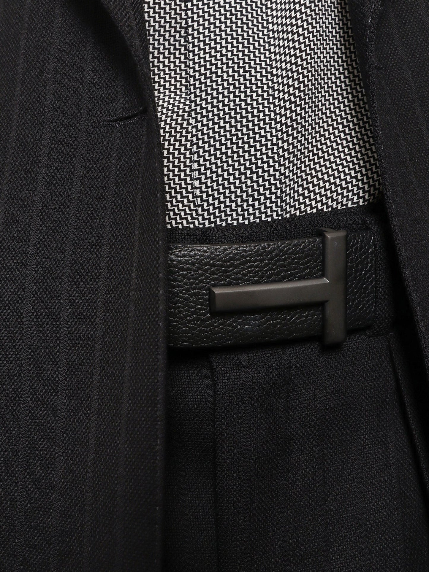 Tom Ford Men Hammered Leather Belt TOM FORD