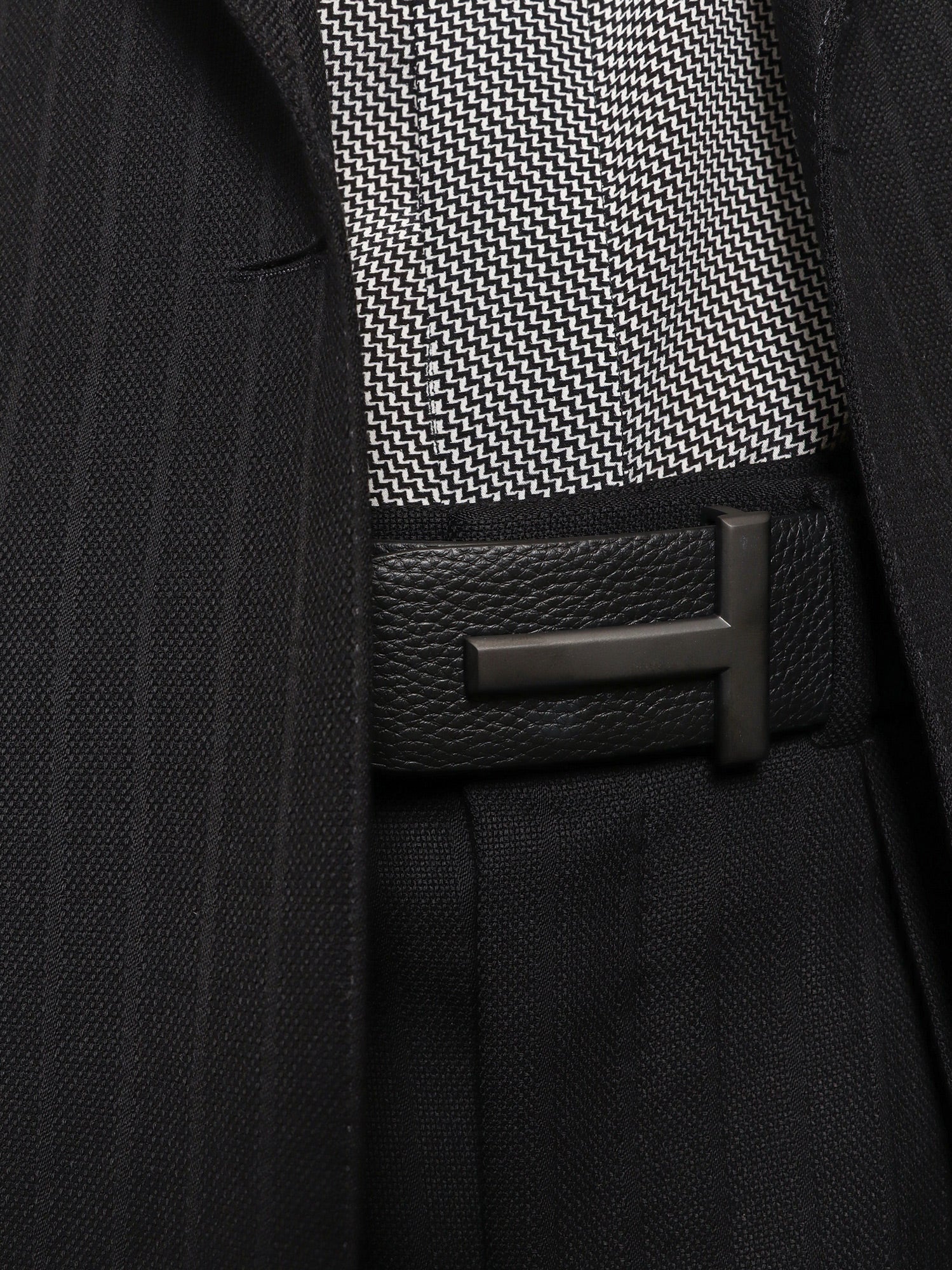 Tom Ford Men Hammered Leather Belt TOM FORD