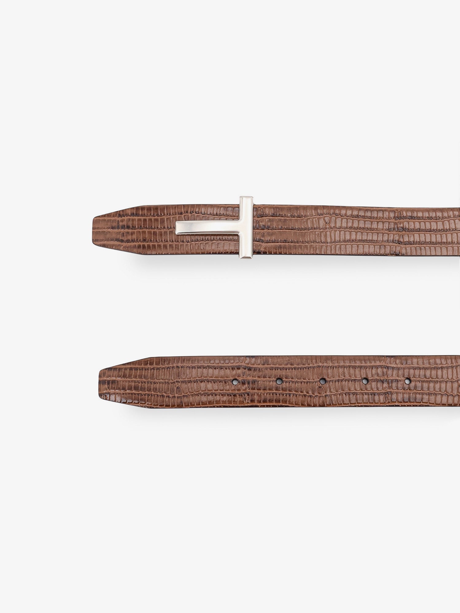 Tom Ford Men Crocodile-Effect Leather Belt TOM FORD