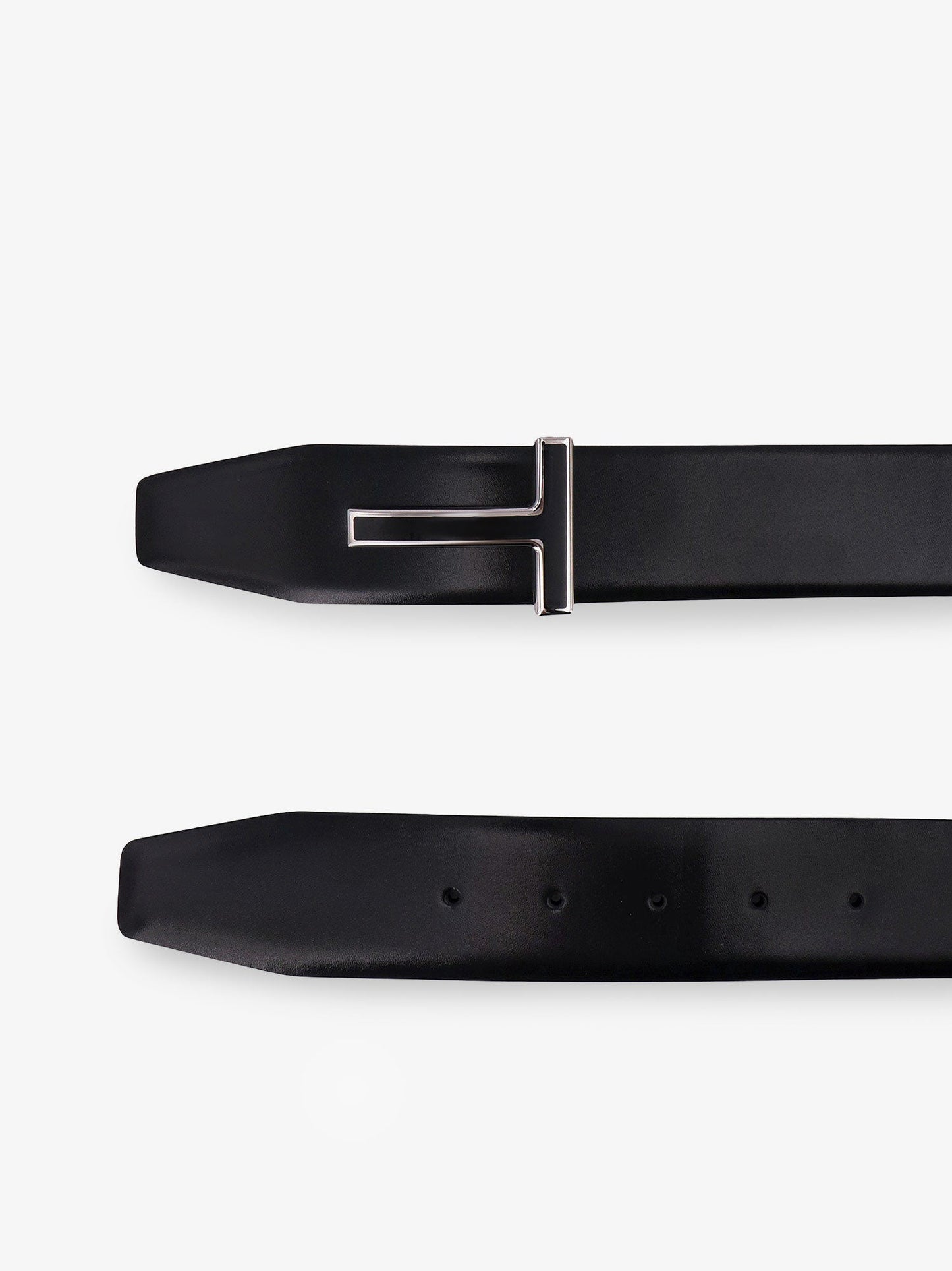 Tom Ford Men Leather Belt With Enameled Logo TOM FORD