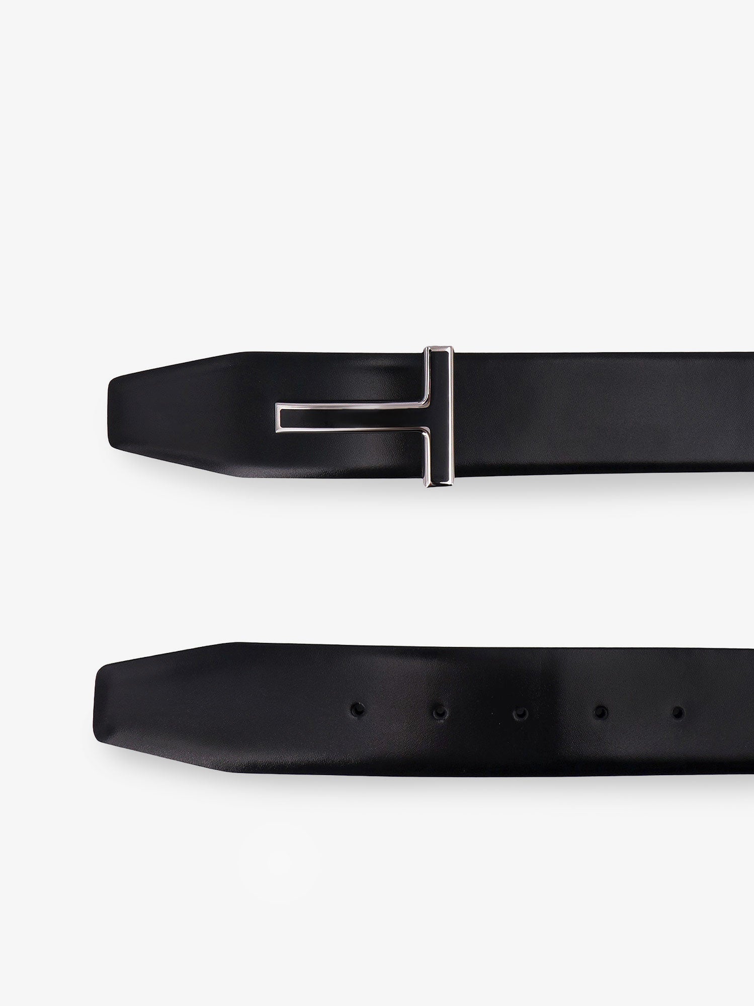 Tom Ford Men Leather Belt With Enameled Logo TOM FORD