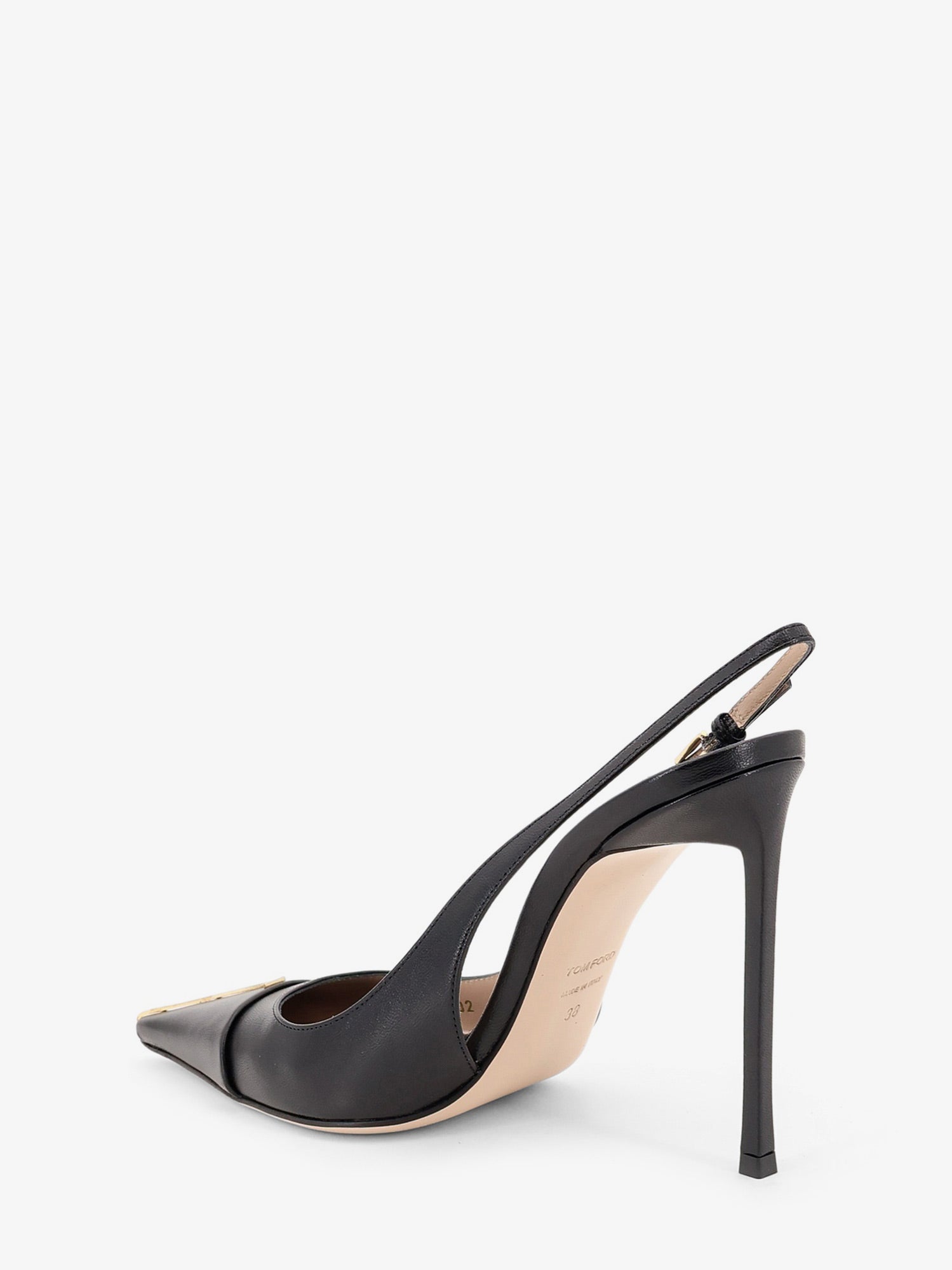 Tom Ford Women Leather Pumps With Metal T Logo Detail TOM FORD