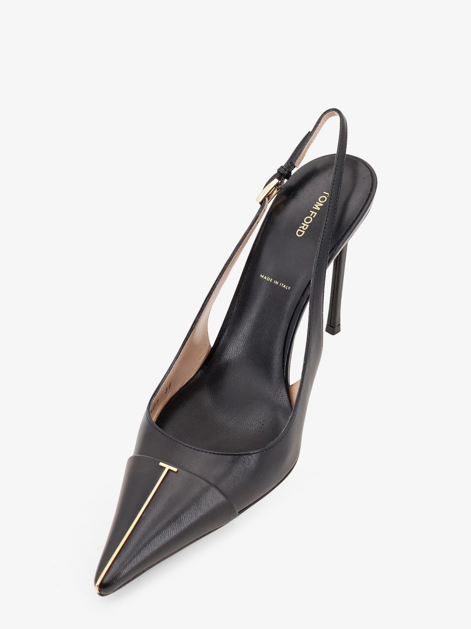 Tom Ford Women Leather Pumps With Metal T Logo Detail TOM FORD
