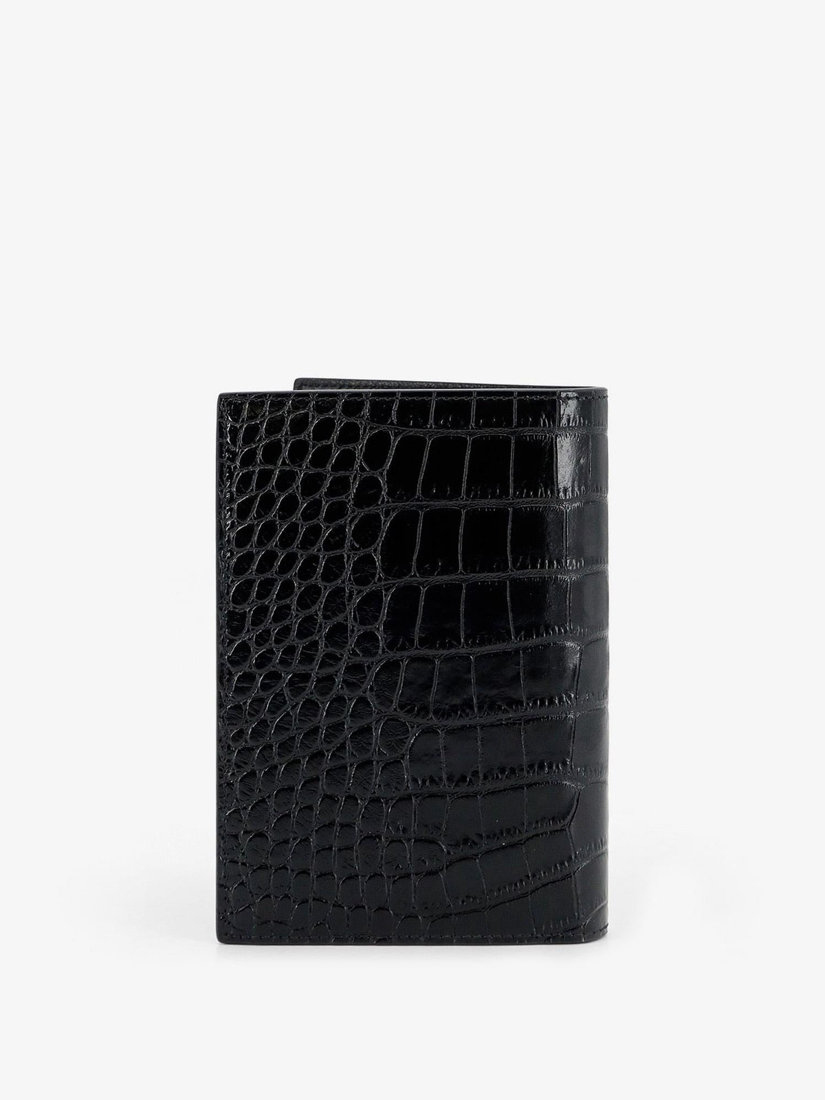 Tom Ford Men Tom Ford Men Leather Wallet With Crocodile Print TOM FORD