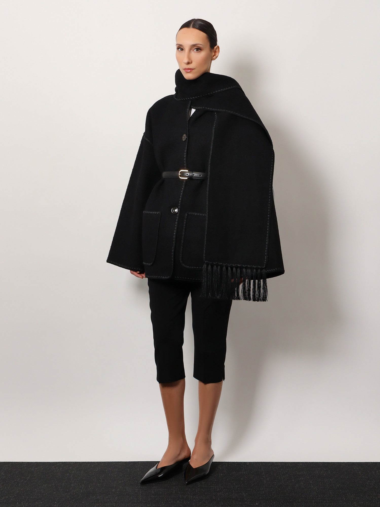 Toteme Women Embroidered Scarf Jacket In Wool Blend TOTEME