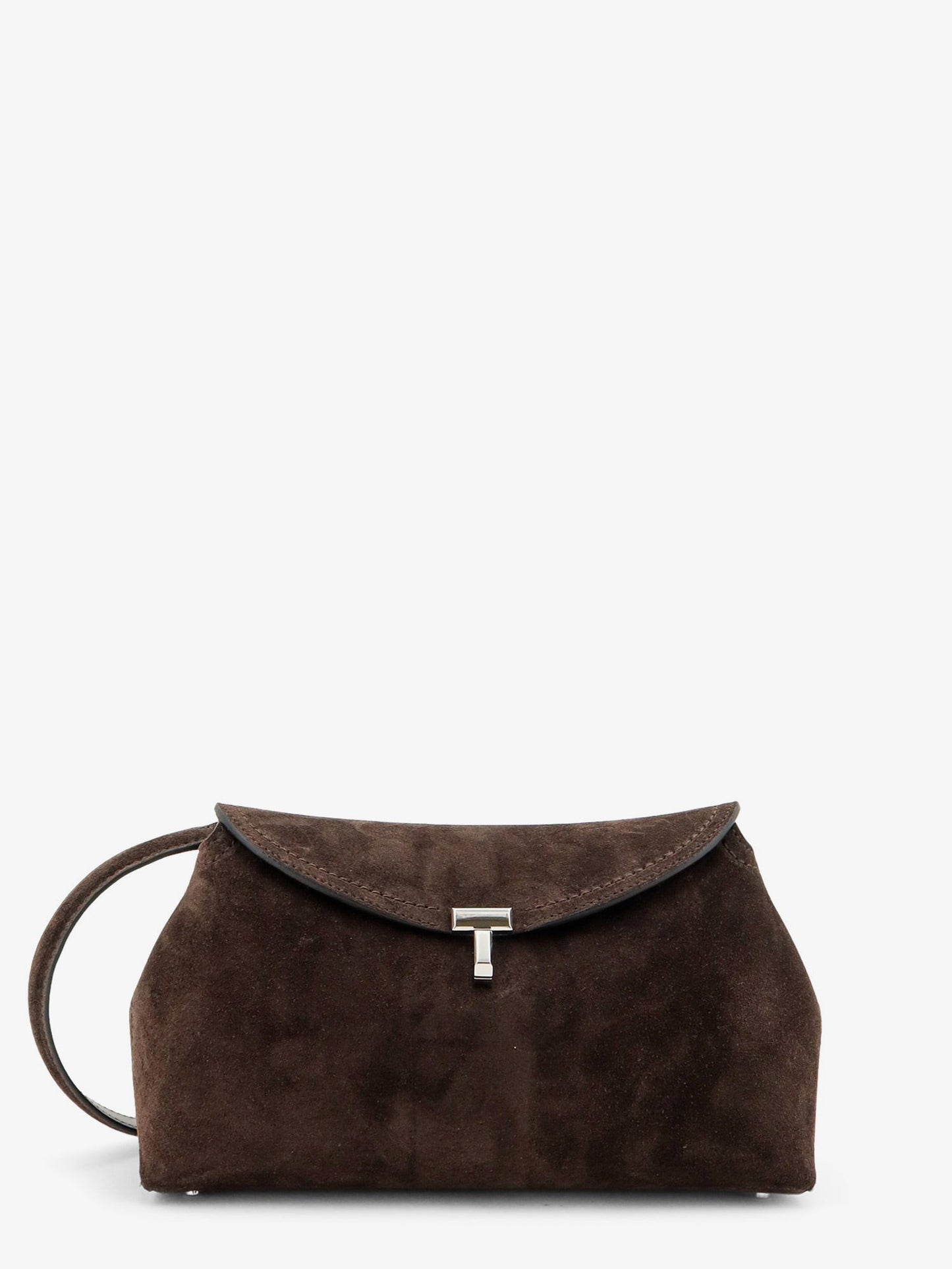Toteme Women Suede T-Lock Clutch TOTEME