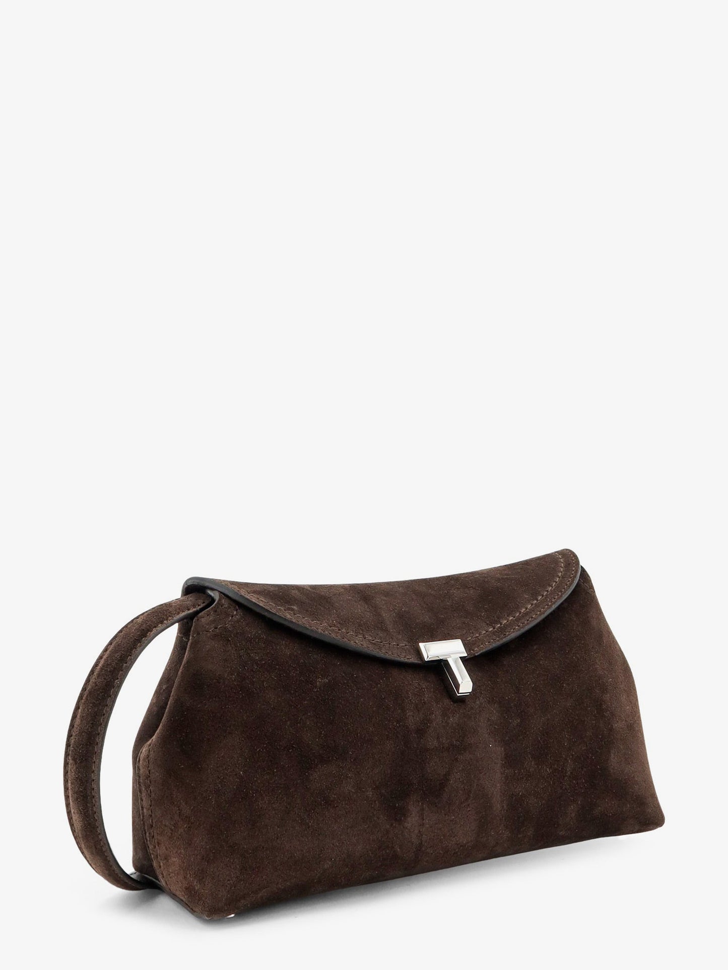 Toteme Women Suede T-Lock Clutch TOTEME
