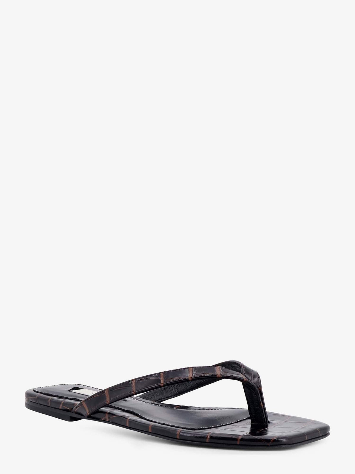 Toteme Women Croco-Embossed Leather Sandals TOTEME