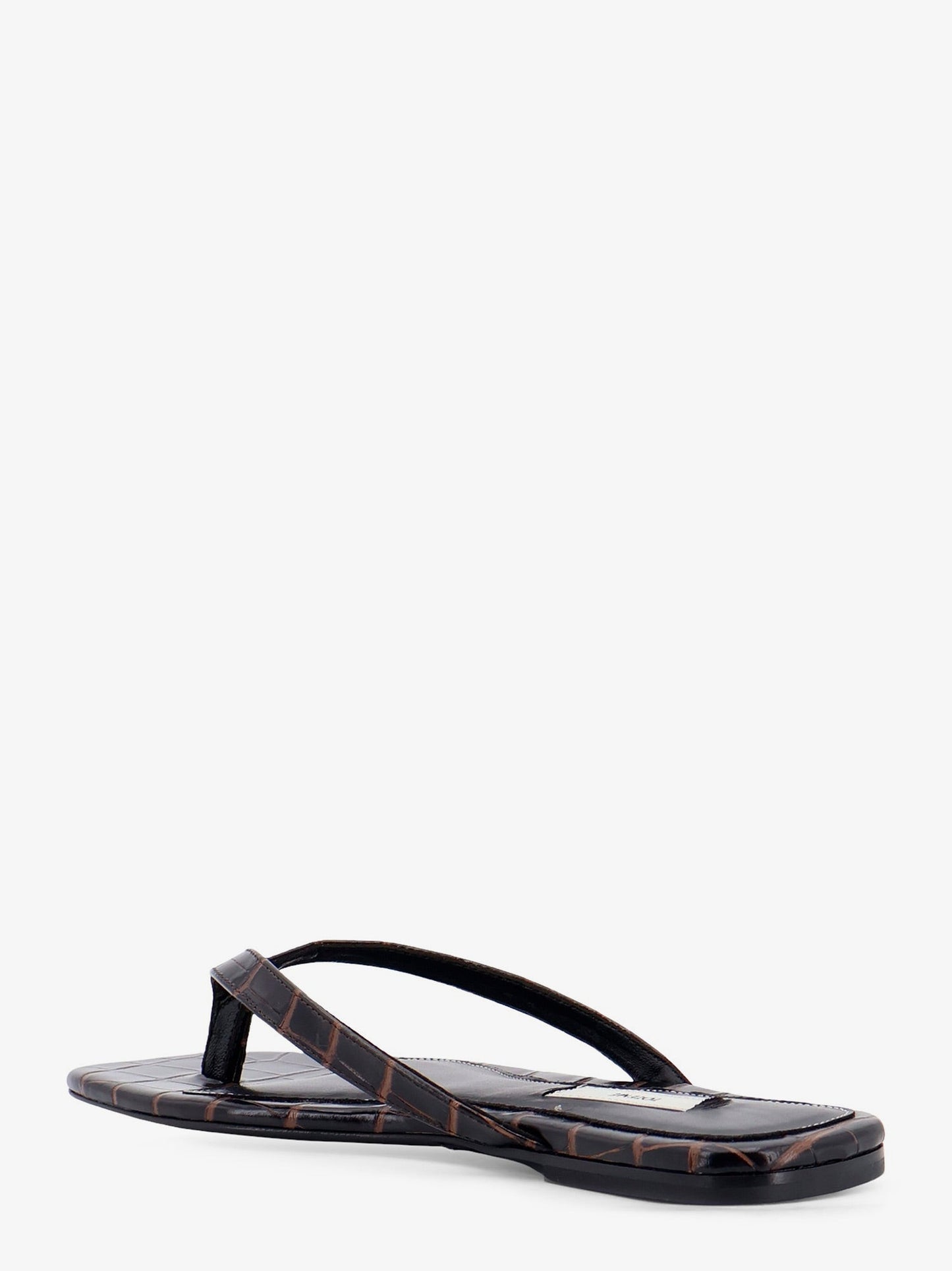 Toteme Women Croco-Embossed Leather Sandals TOTEME