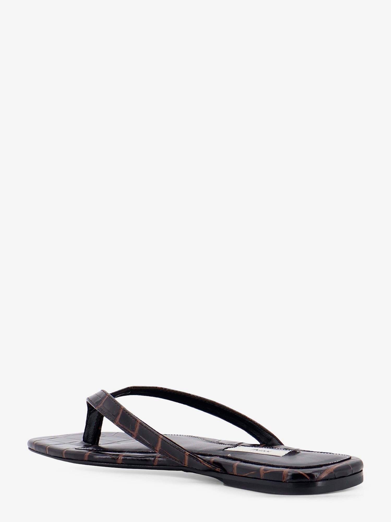 Toteme Women Croco-Embossed Leather Sandals TOTEME