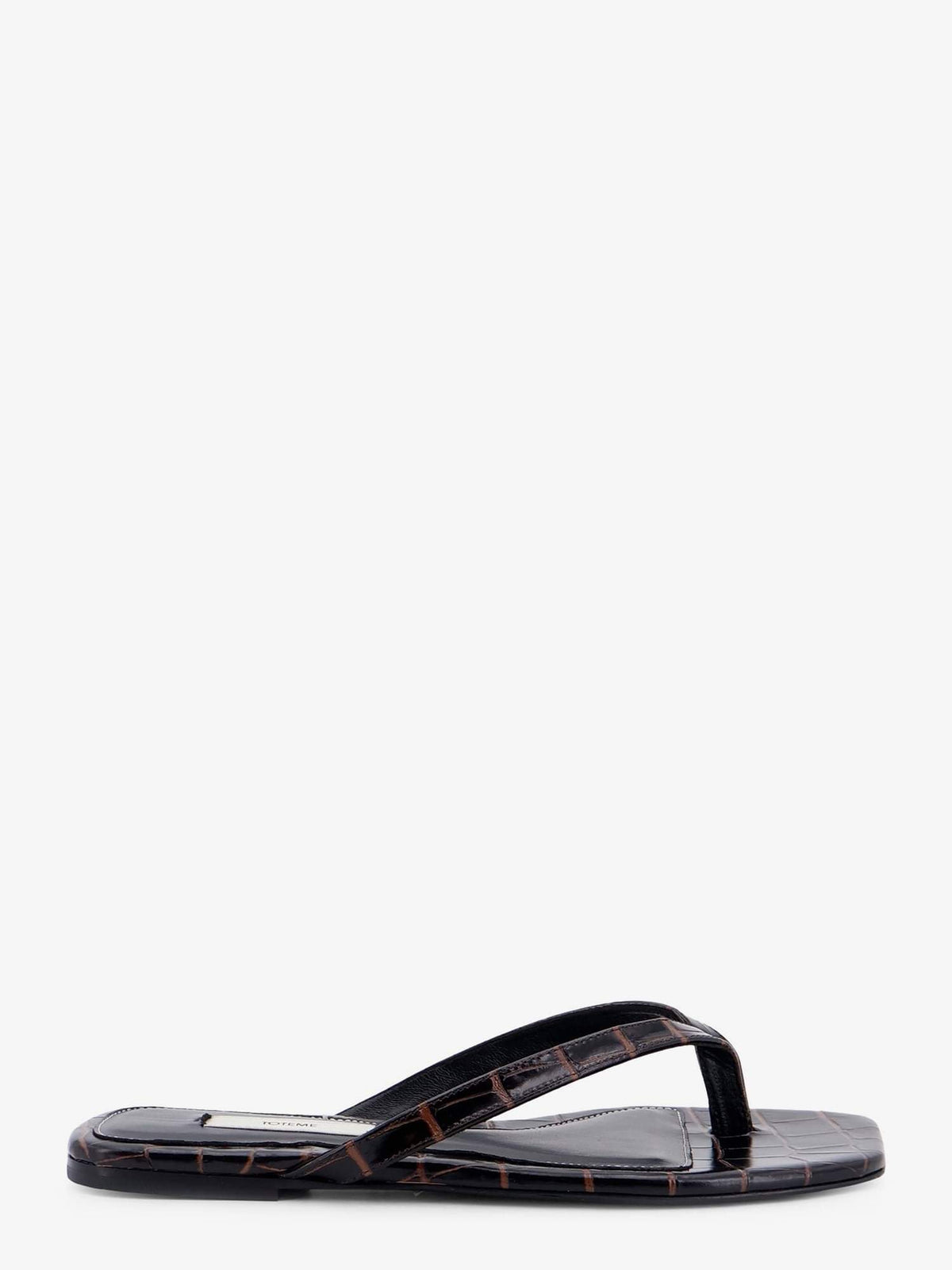 Toteme Women Croco-Embossed Leather Sandals TOTEME