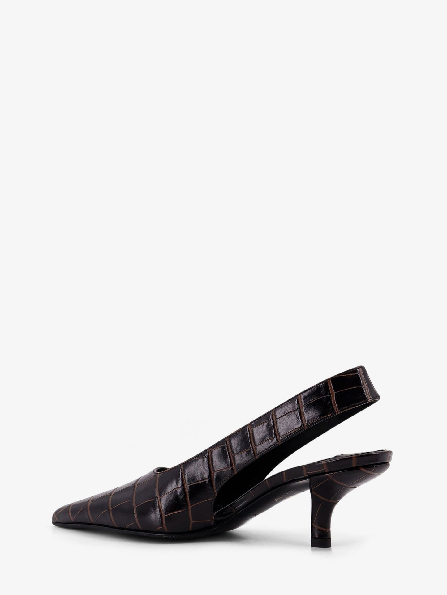 Toteme Women Leather Decollete With Crocodile Print TOTEME