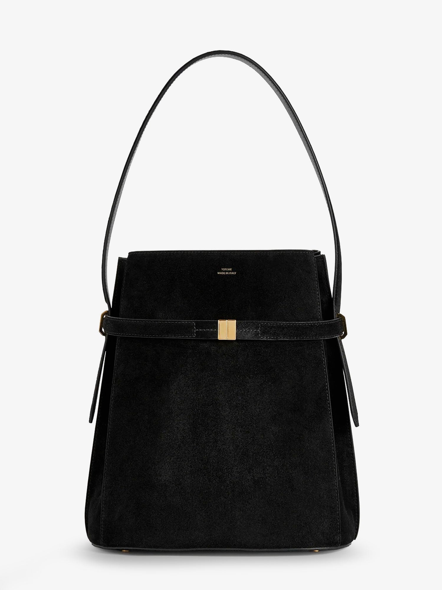 Toteme Women Belted Suede Bucket Bag TOTEME