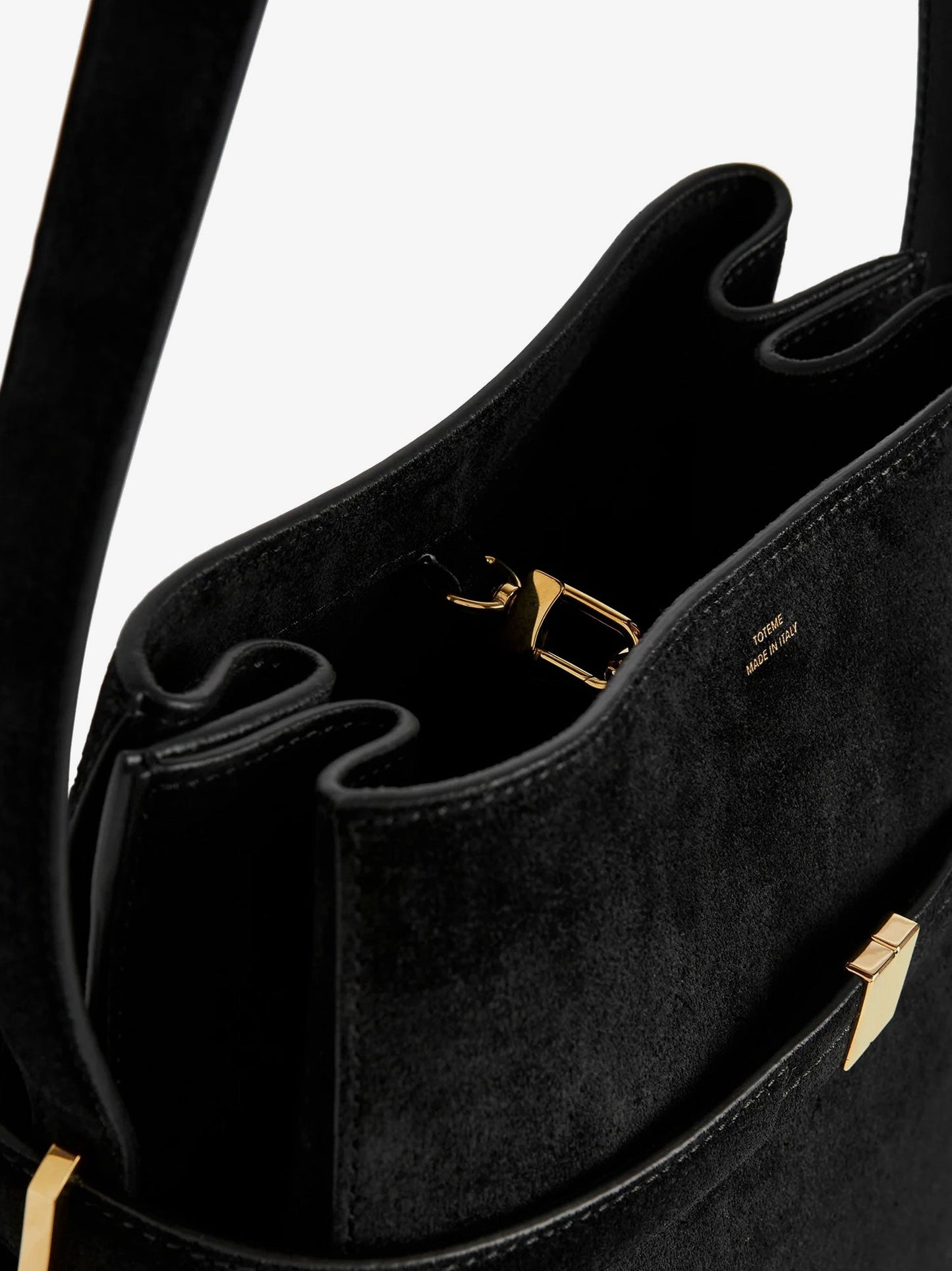 Toteme Women Belted Suede Bucket Bag TOTEME