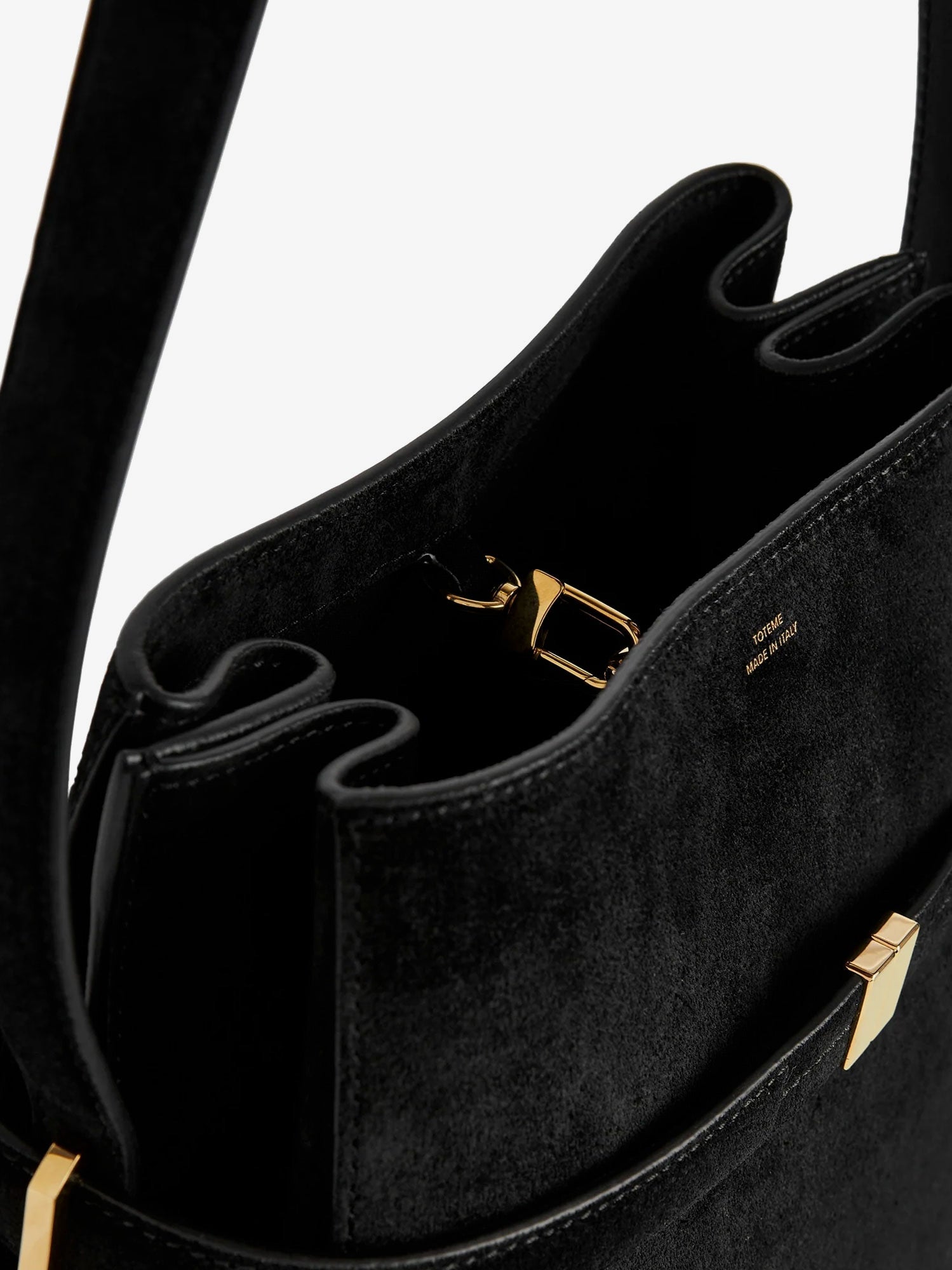 Toteme Women Belted Suede Bucket Bag TOTEME