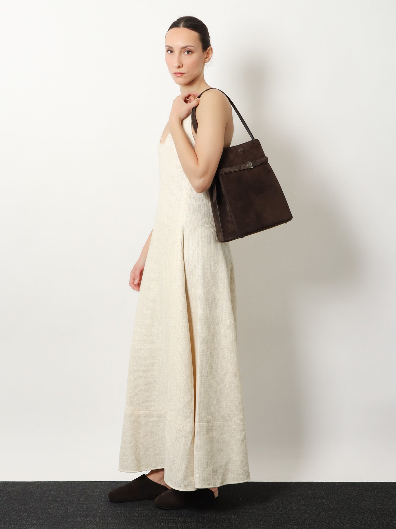 Toteme Women Suede Belted Bucket Bag TOTEME