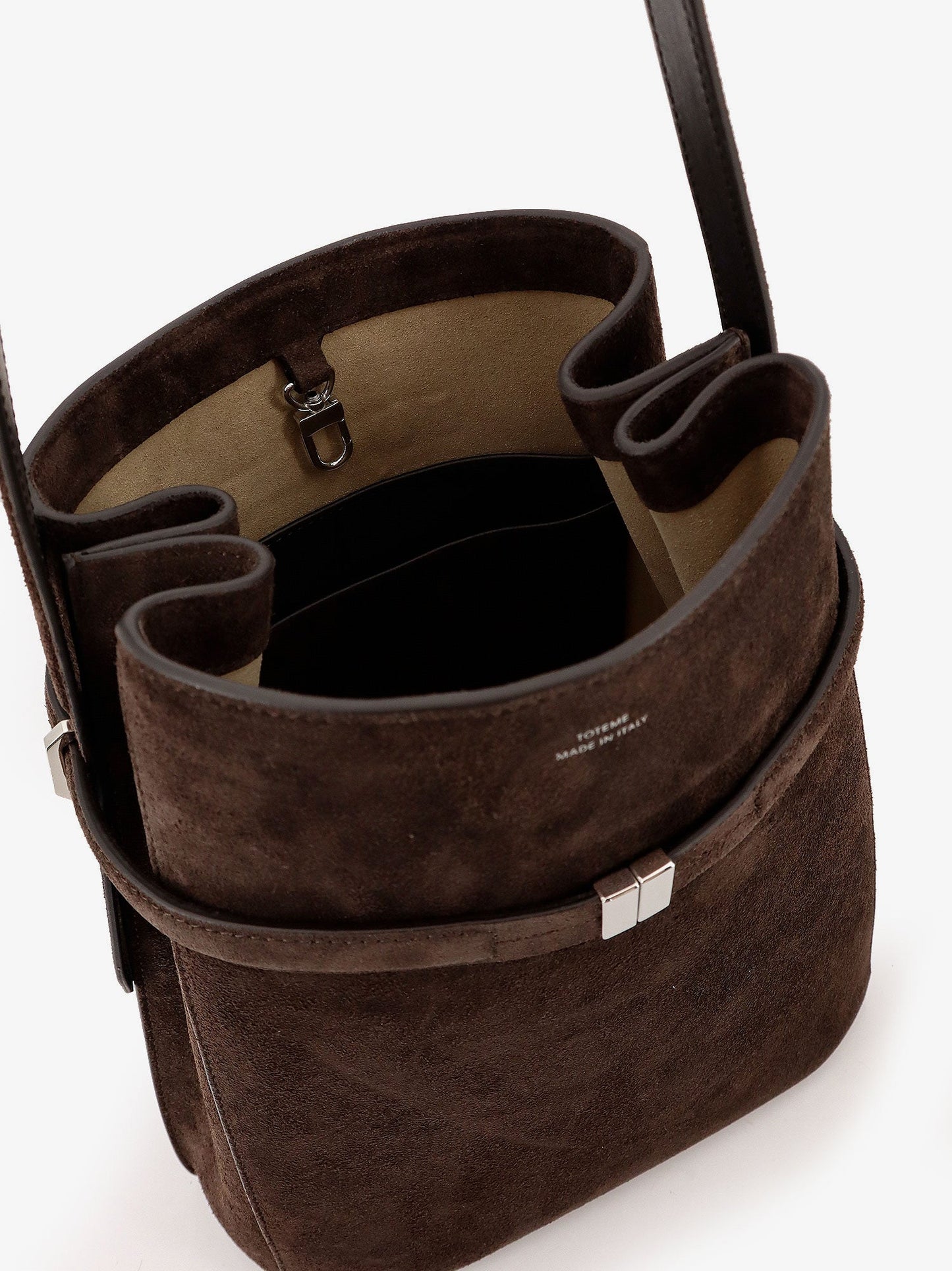 Toteme Women Suede Belted Bucket Bag TOTEME
