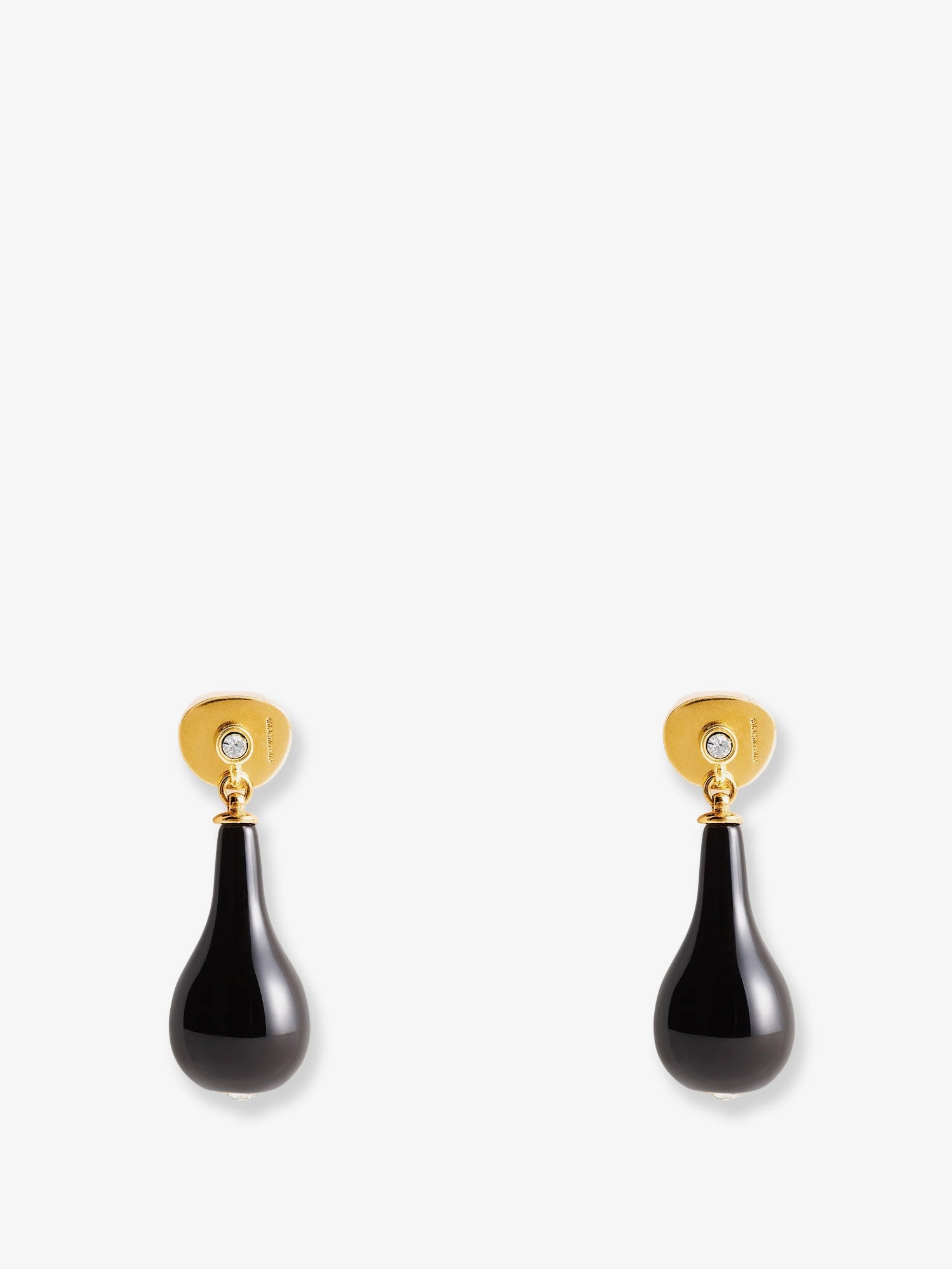 Toteme Women Onyx Drops Brass Earrings TOTEME