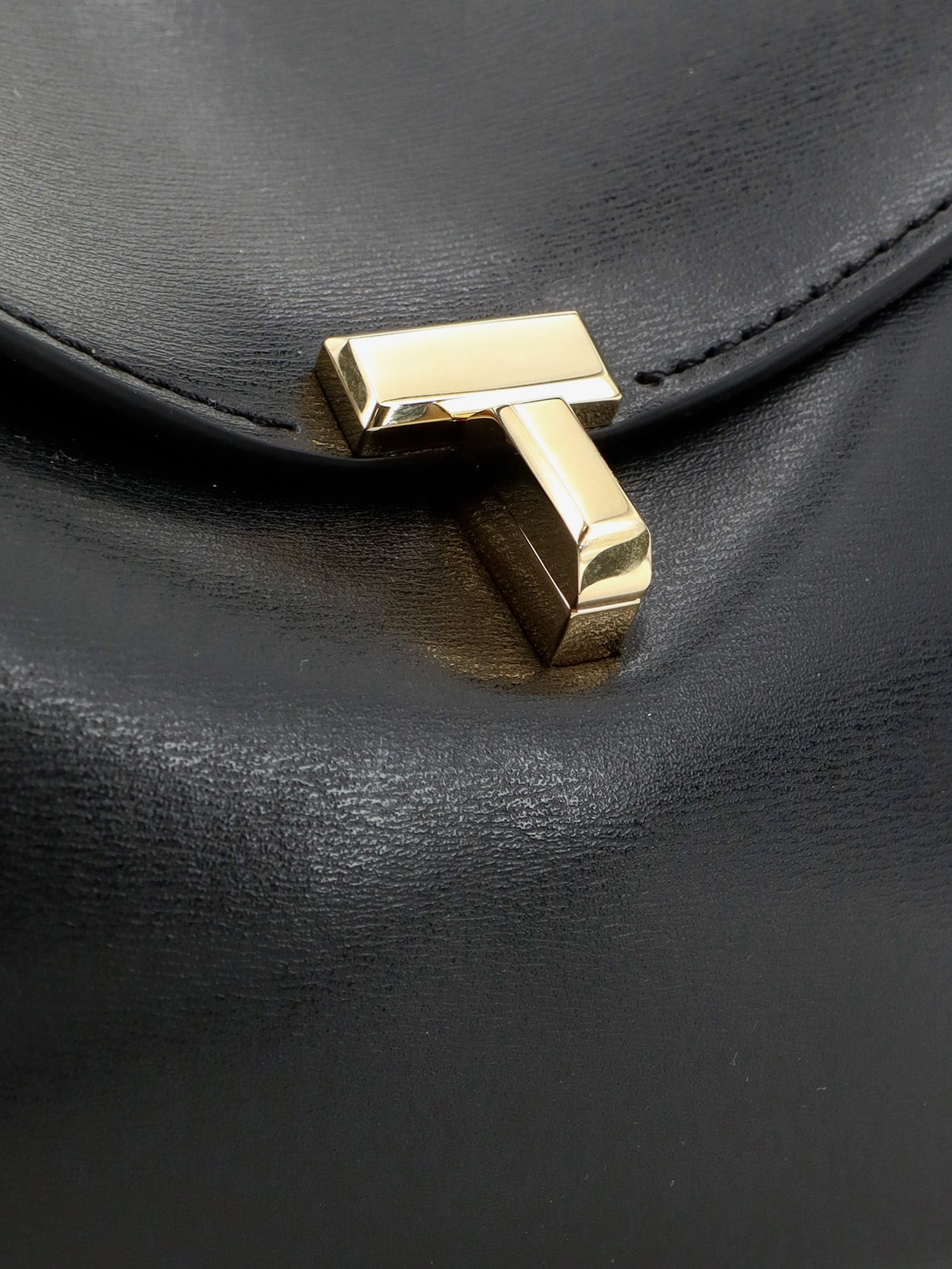 Toteme Women Hammered Leather T-Lock Shoulder Bag TOTEME