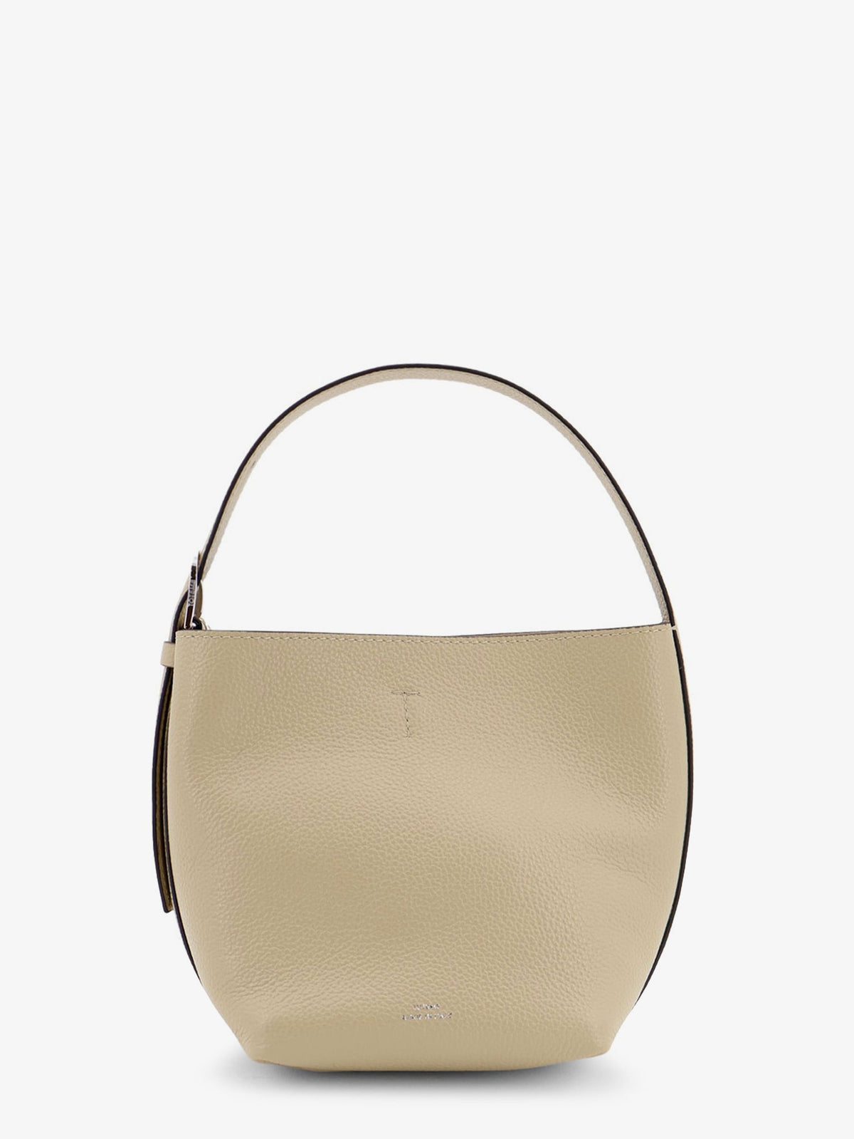 Toteme Women Petite Belted Leather Handbag With Logo Lettering Print TOTEME