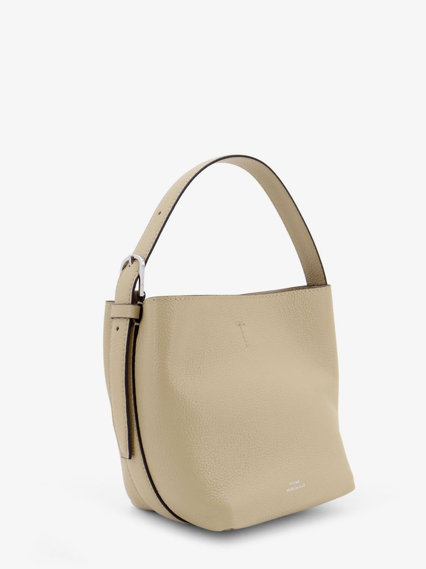 Toteme Women Petite Belted Leather Handbag With Logo Lettering Print TOTEME