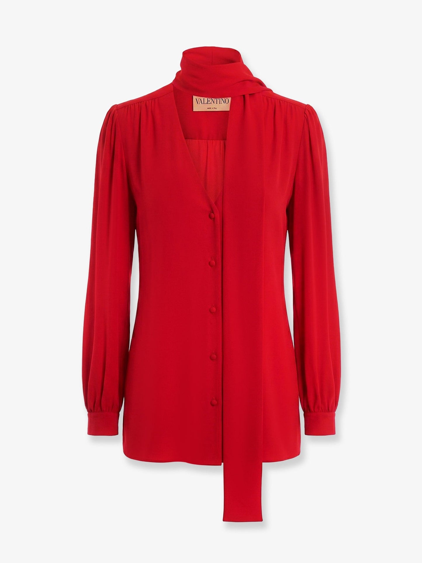 Valentino Women Silk Shirt With Bow VALENTINO