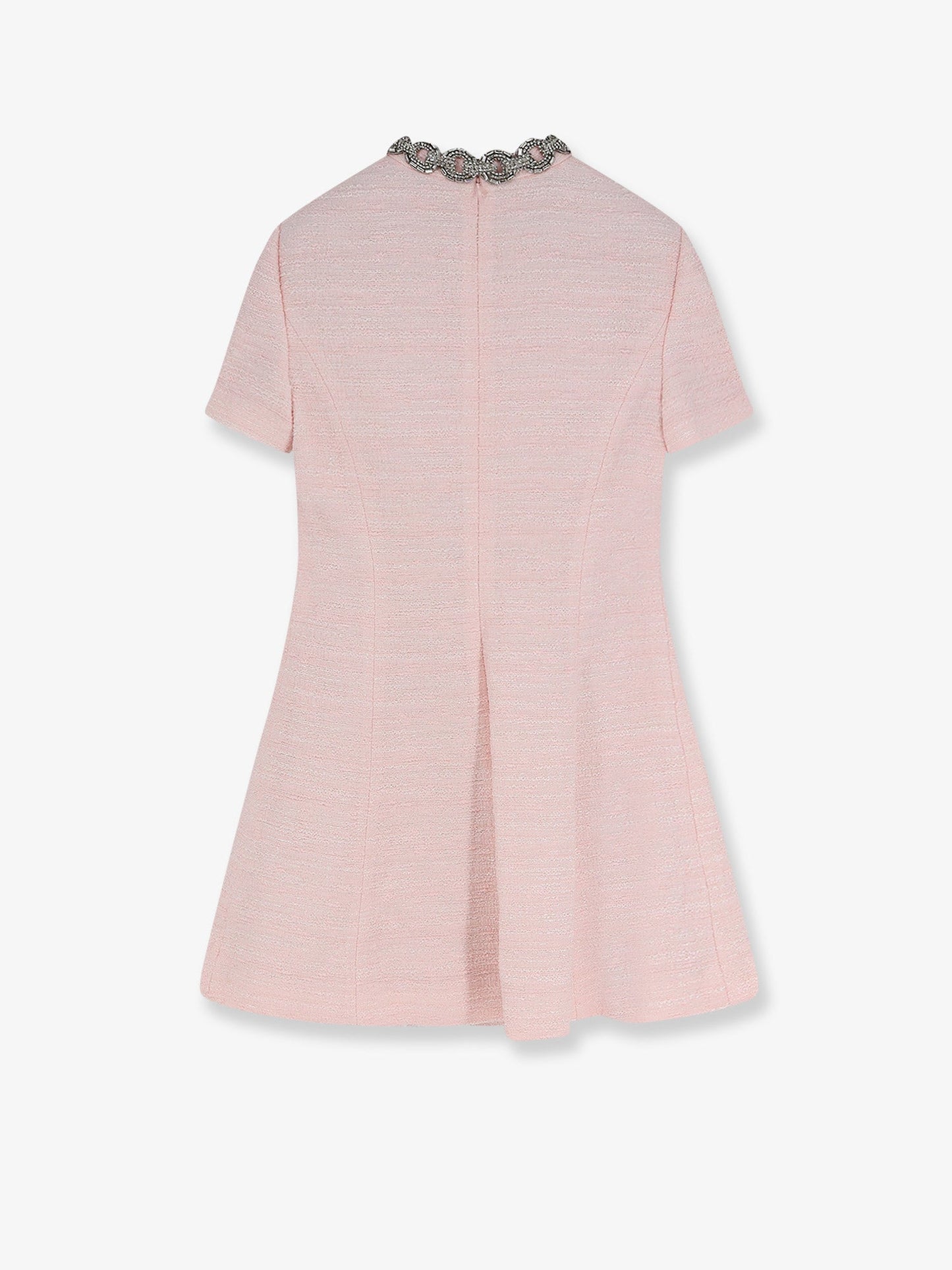 Valentino Women Embroidered Crinkle Cotton Tweed Mini Dress VALENTINO