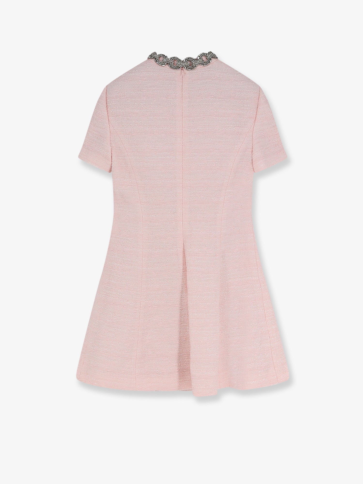 Valentino Women Embroidered Crinkle Cotton Tweed Mini Dress VALENTINO