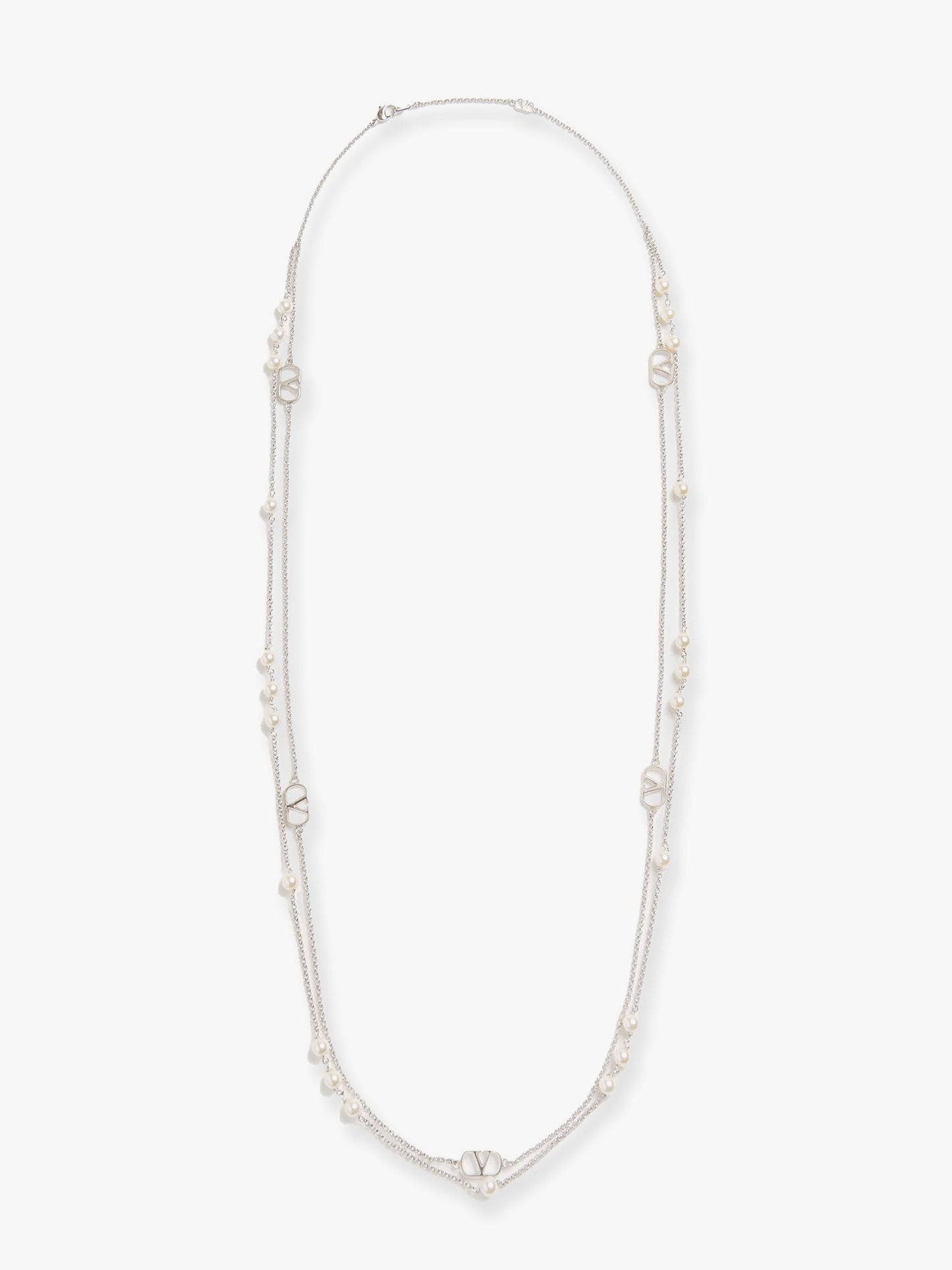 Valentino Garavani Men Metal Necklace With Silver Finishes VALENTINO GARAVANI
